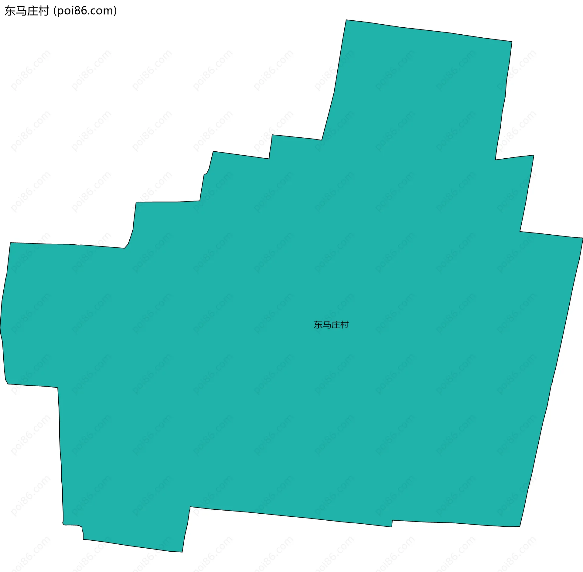 东马庄村边界地图