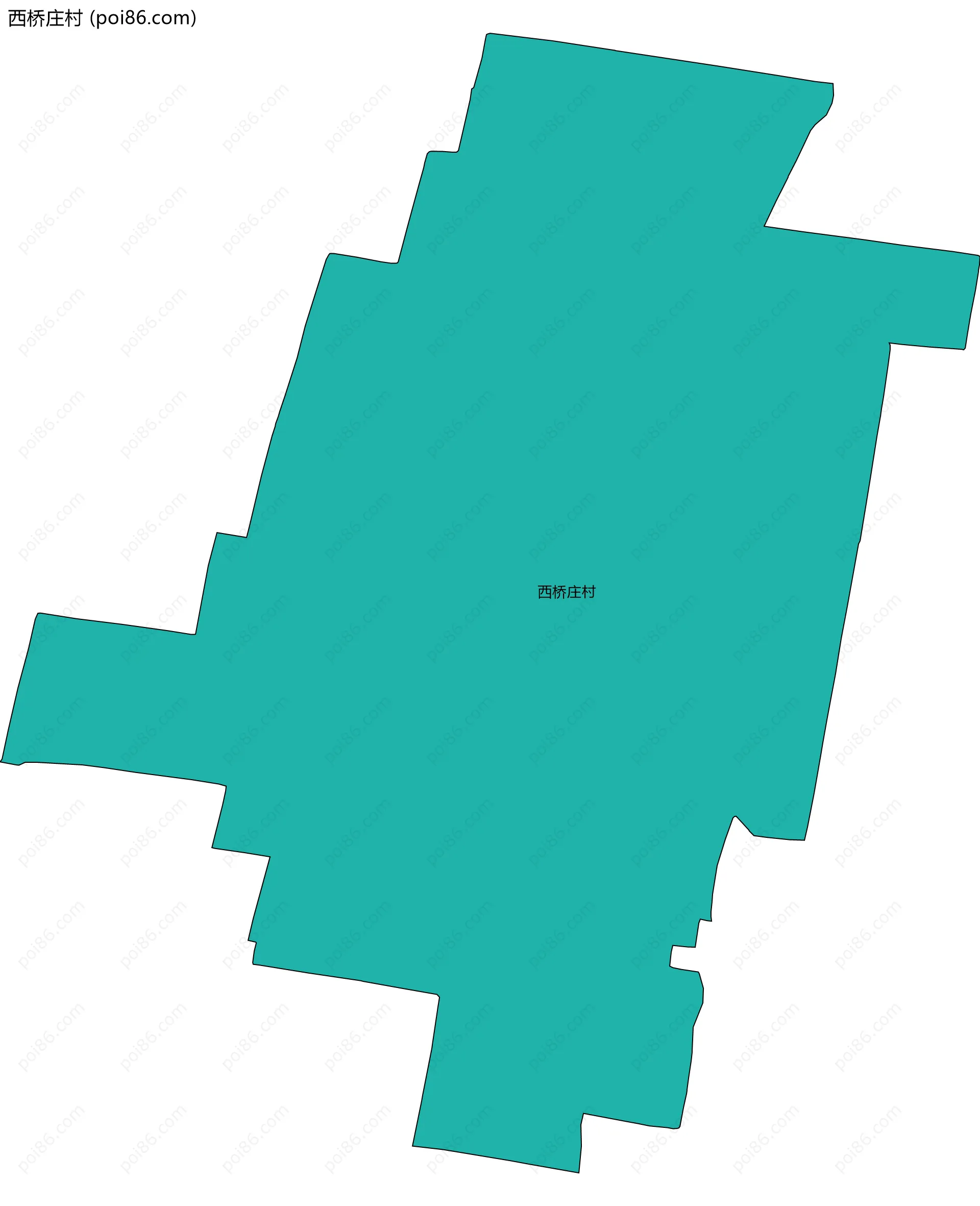 西桥庄村边界地图