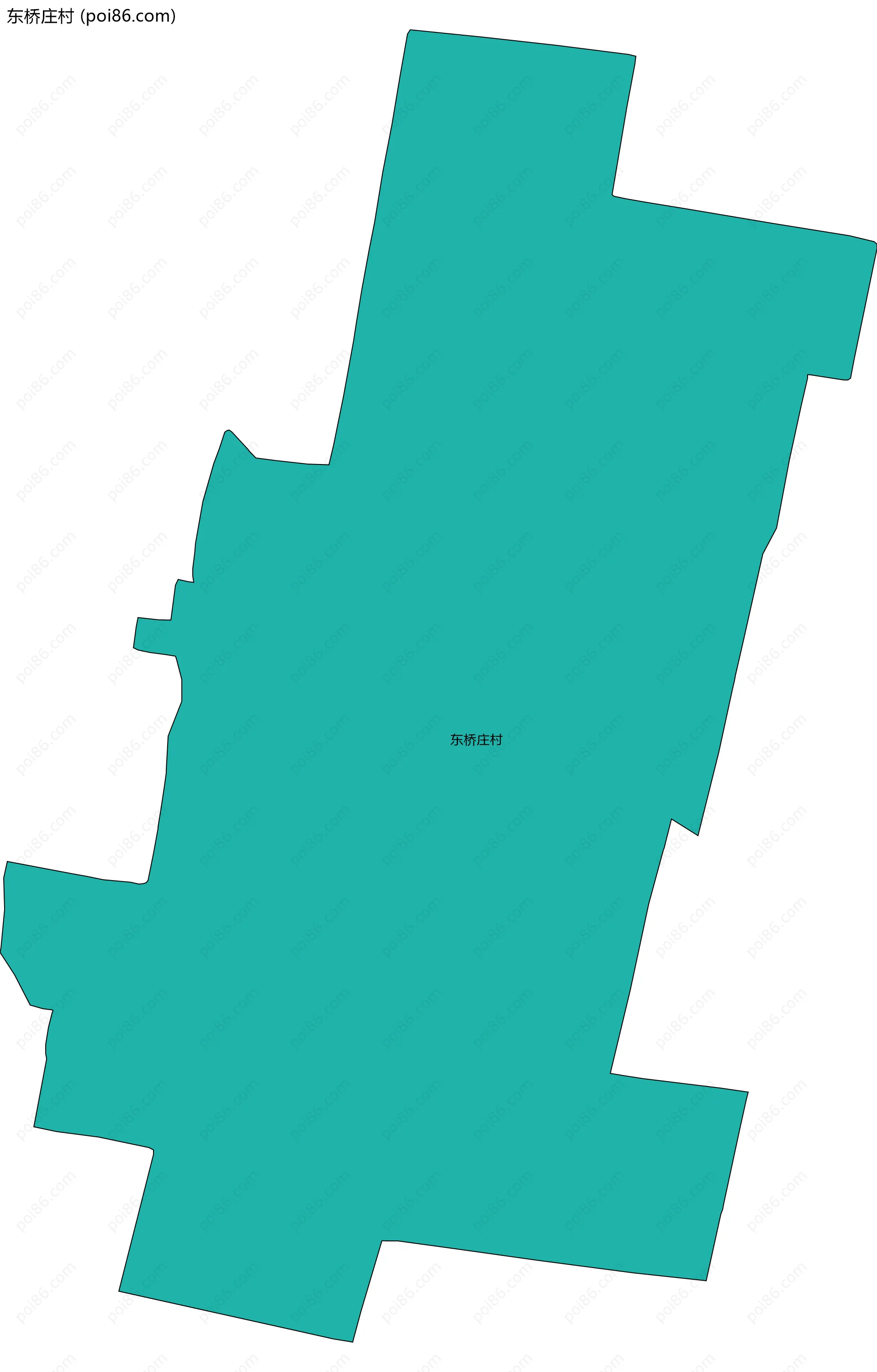 东桥庄村边界地图