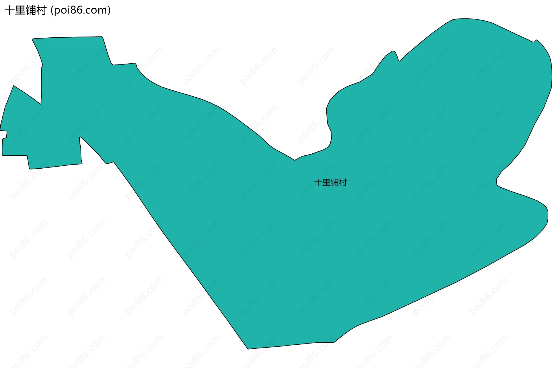 十里铺村边界地图