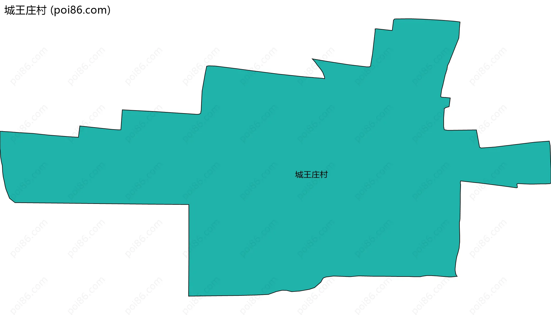 城王庄村边界地图