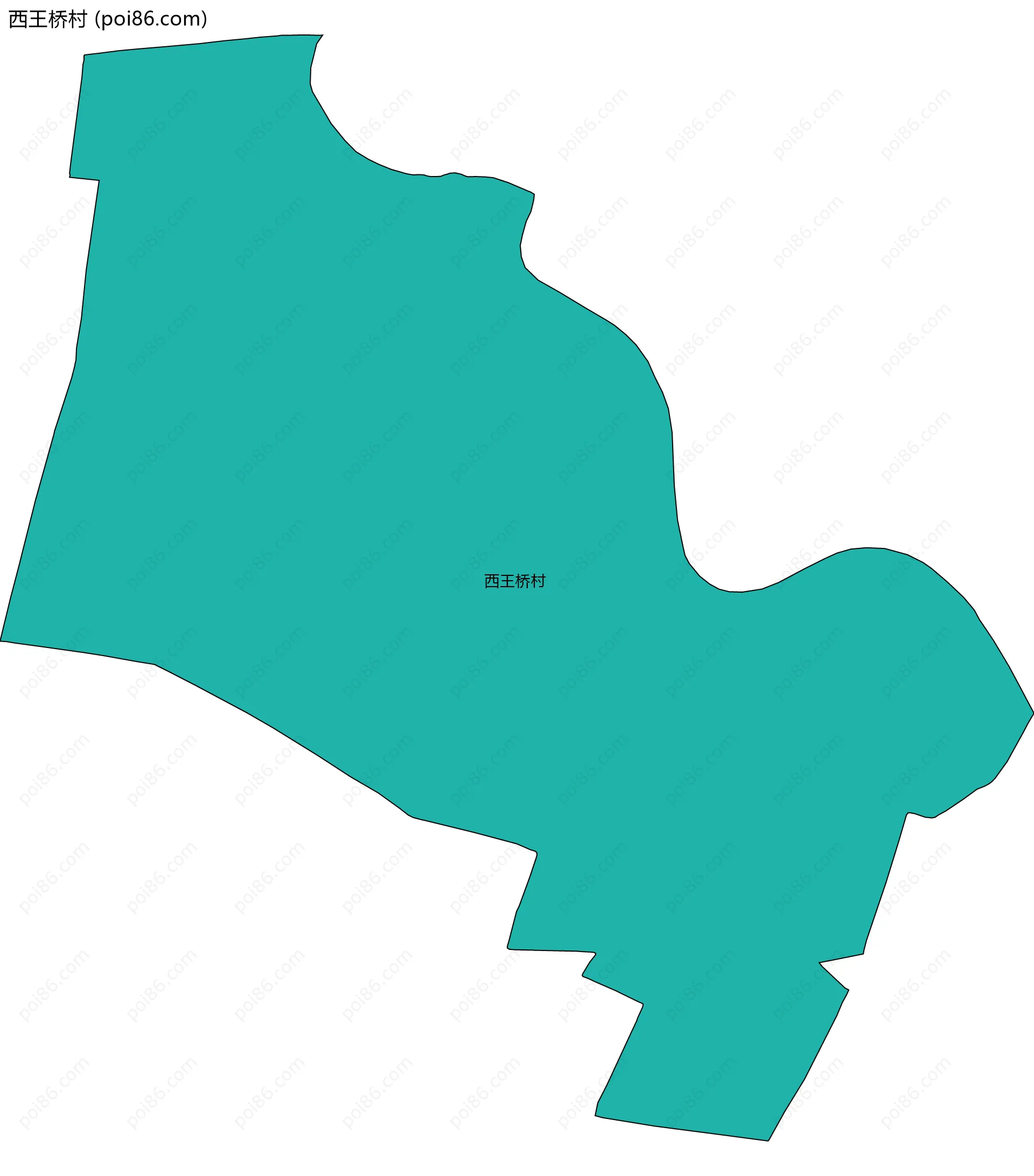 西王桥村边界地图