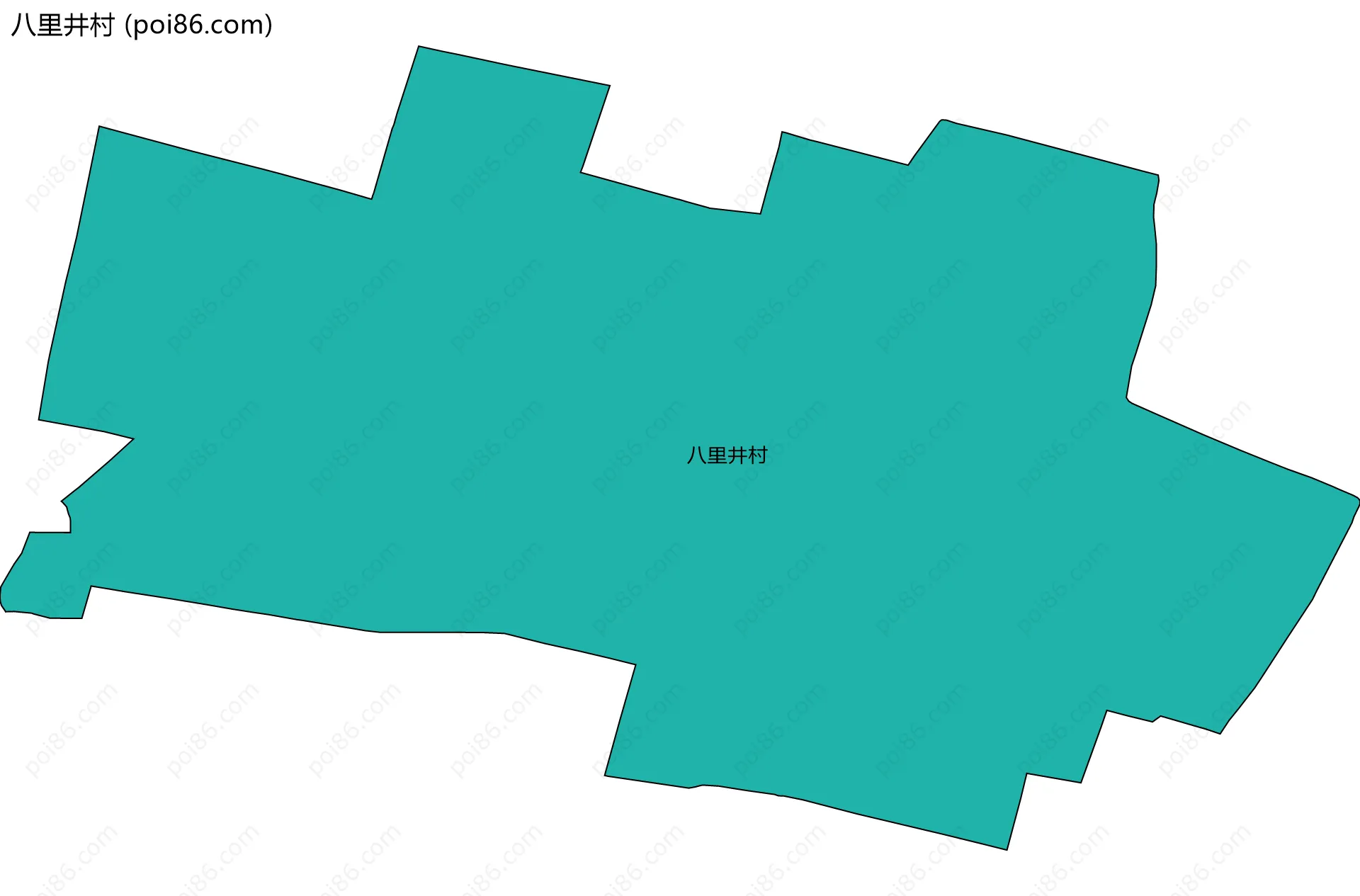 八里井村边界地图