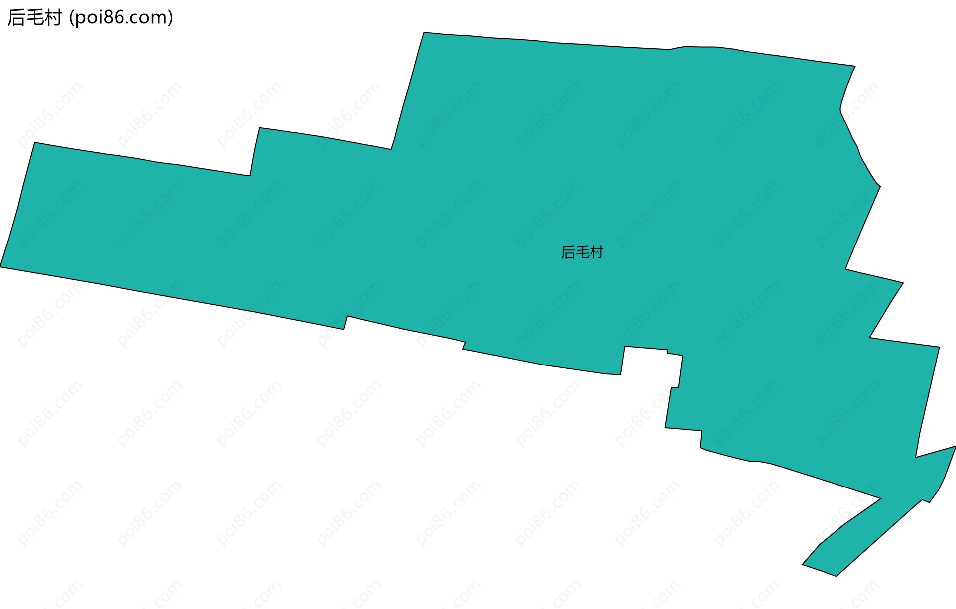 后毛村边界地图