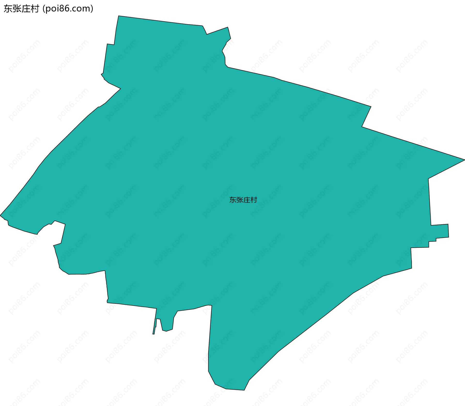 东张庄村边界地图