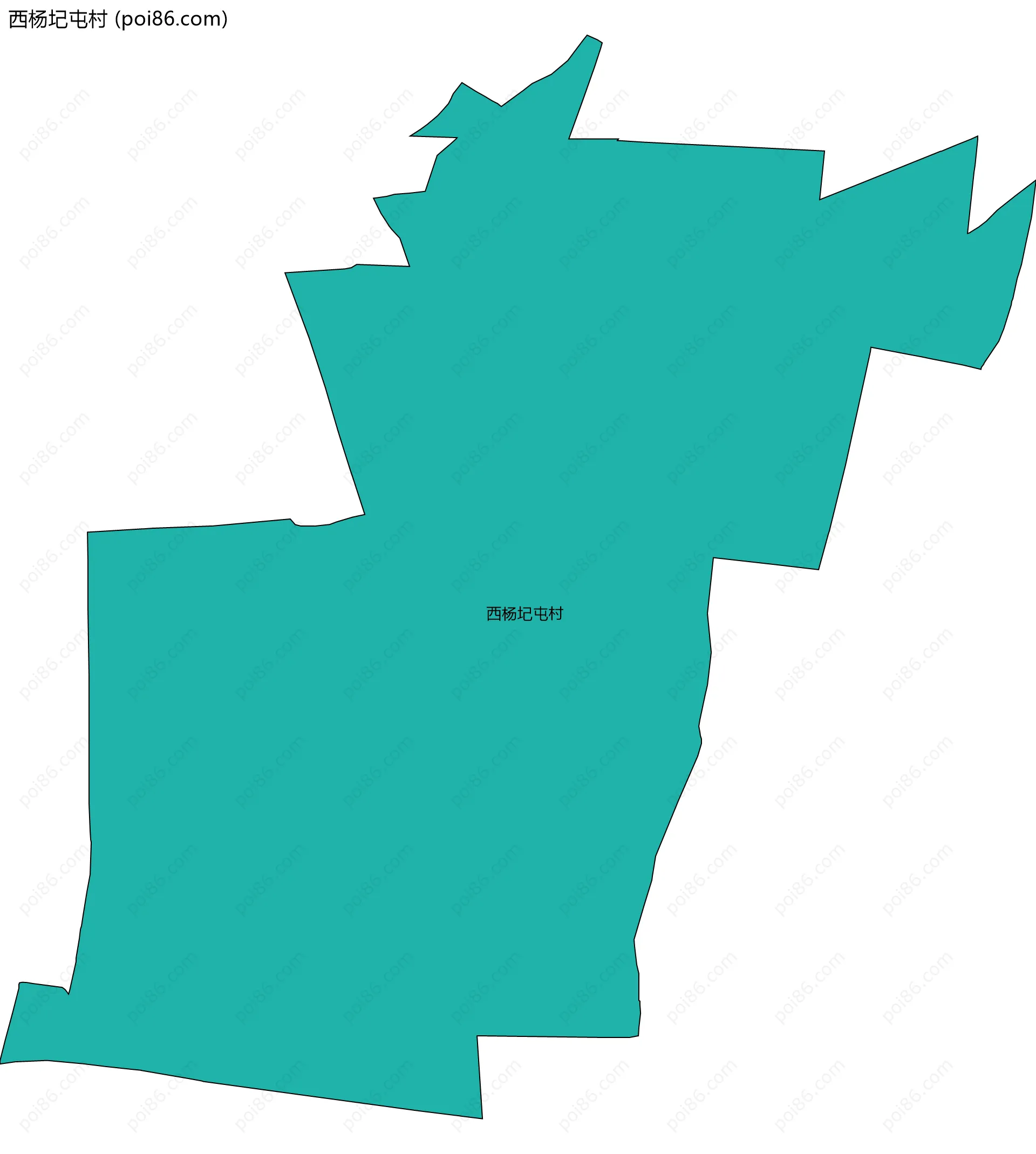 西杨圮屯村边界地图