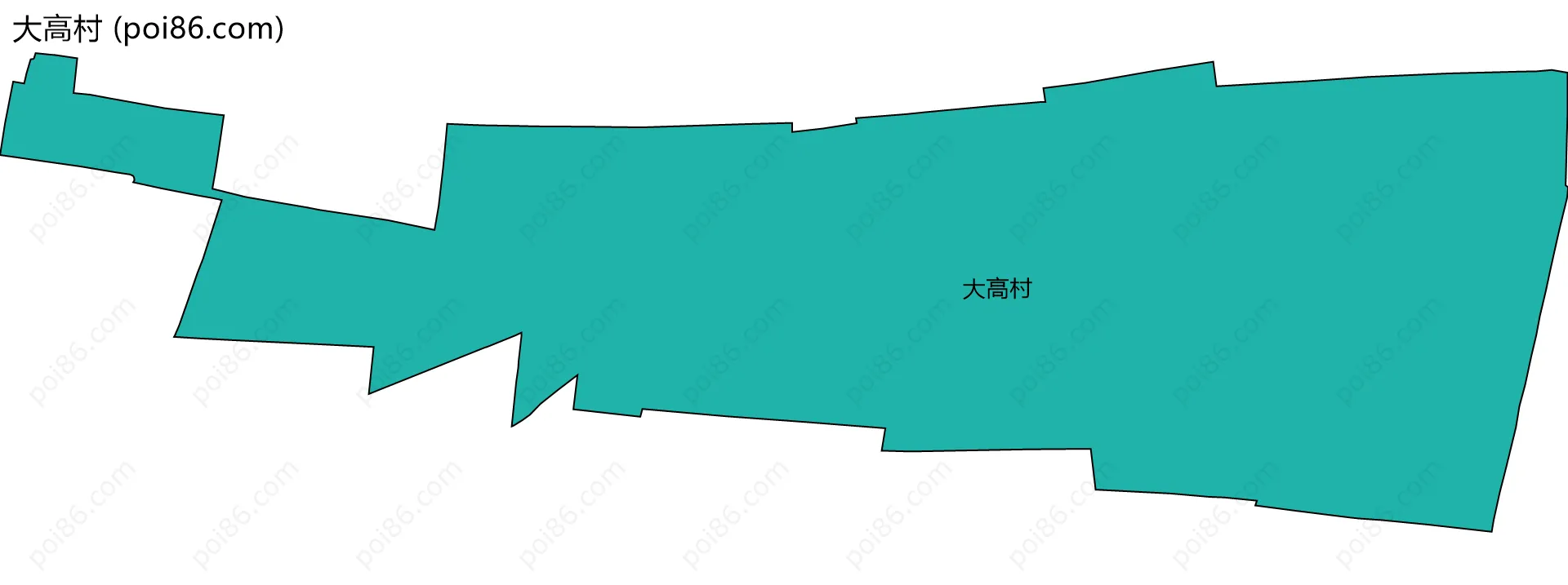 大高村边界地图