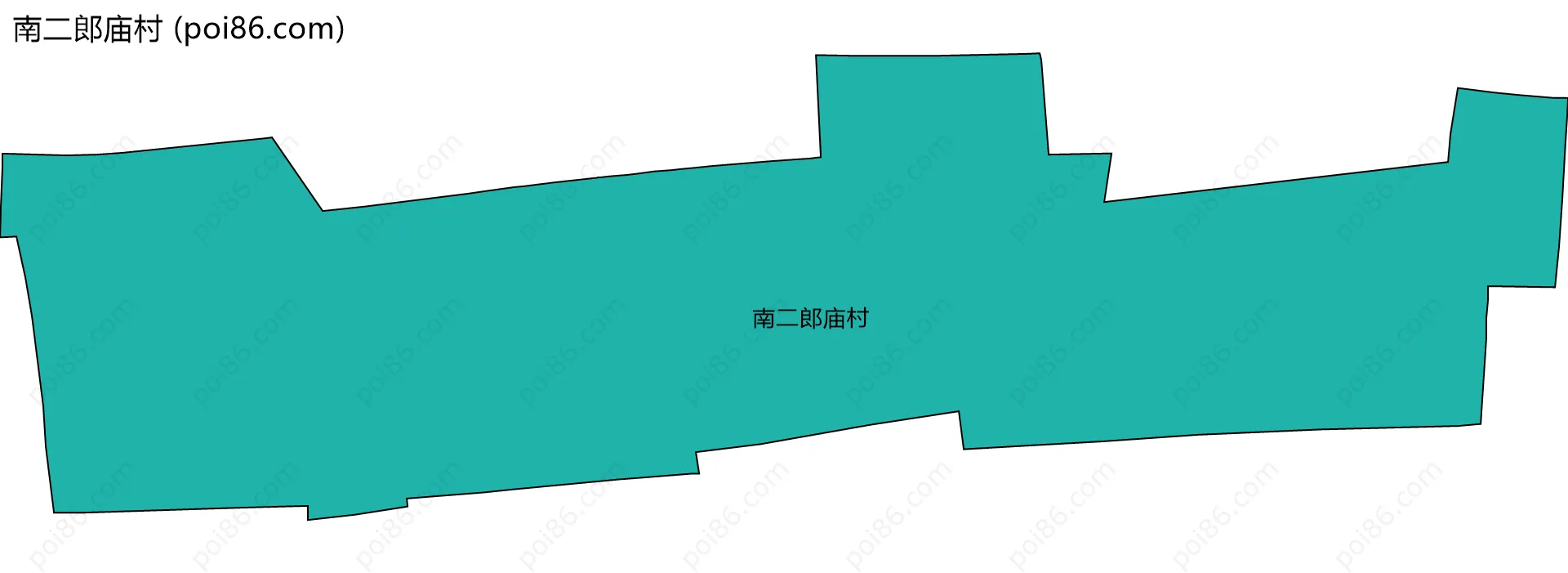 南二郎庙村边界地图