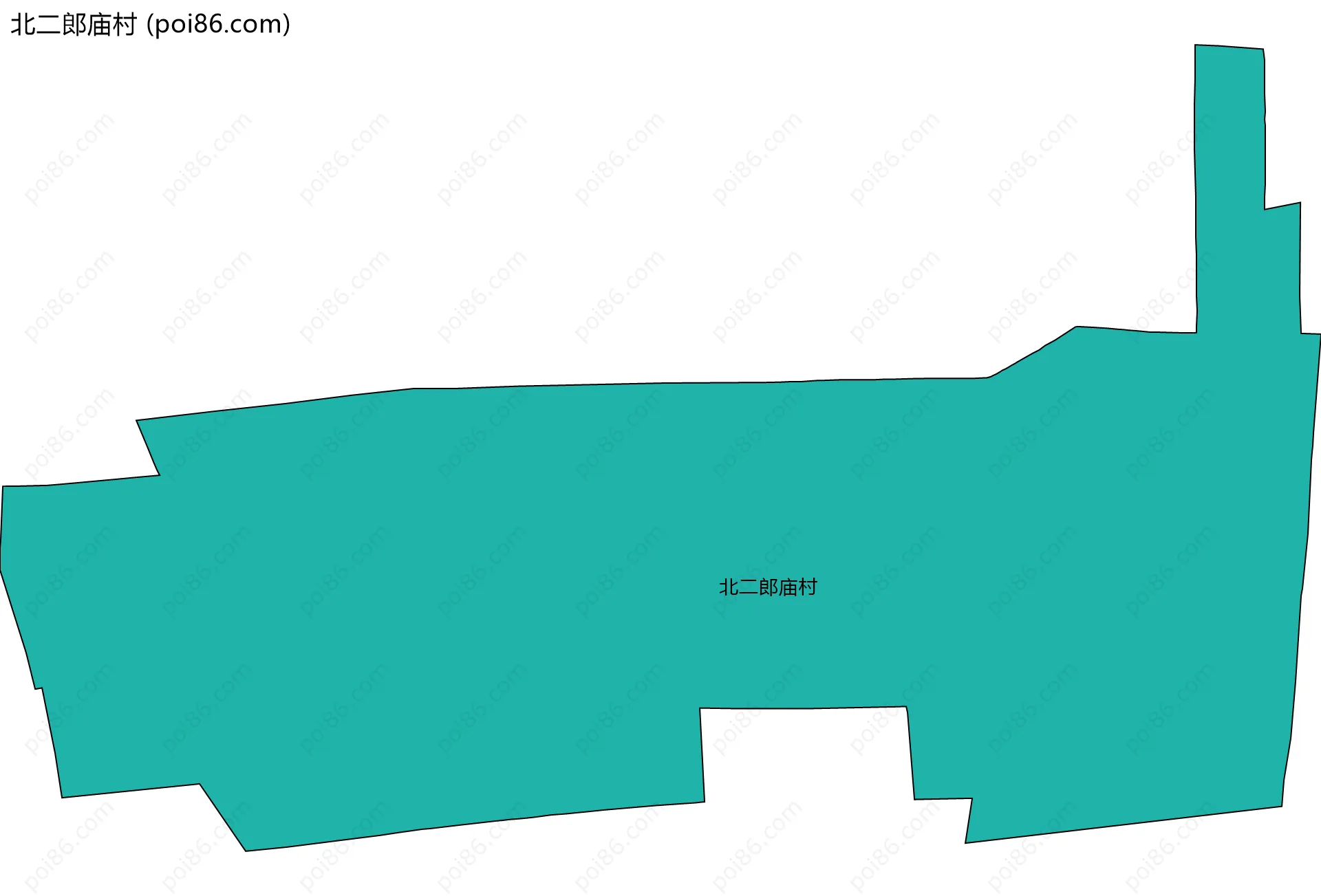 北二郎庙村边界地图
