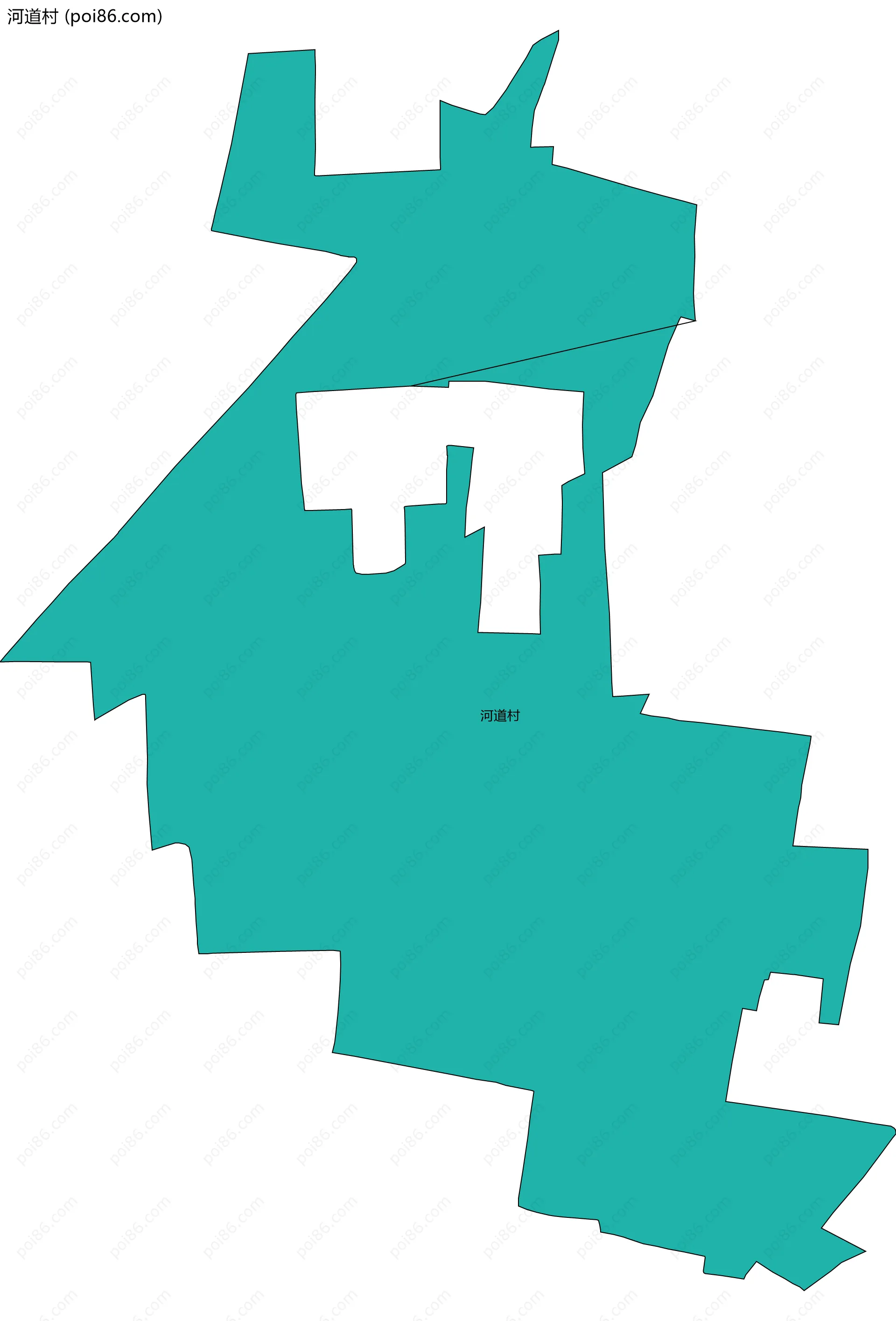 河道村边界地图