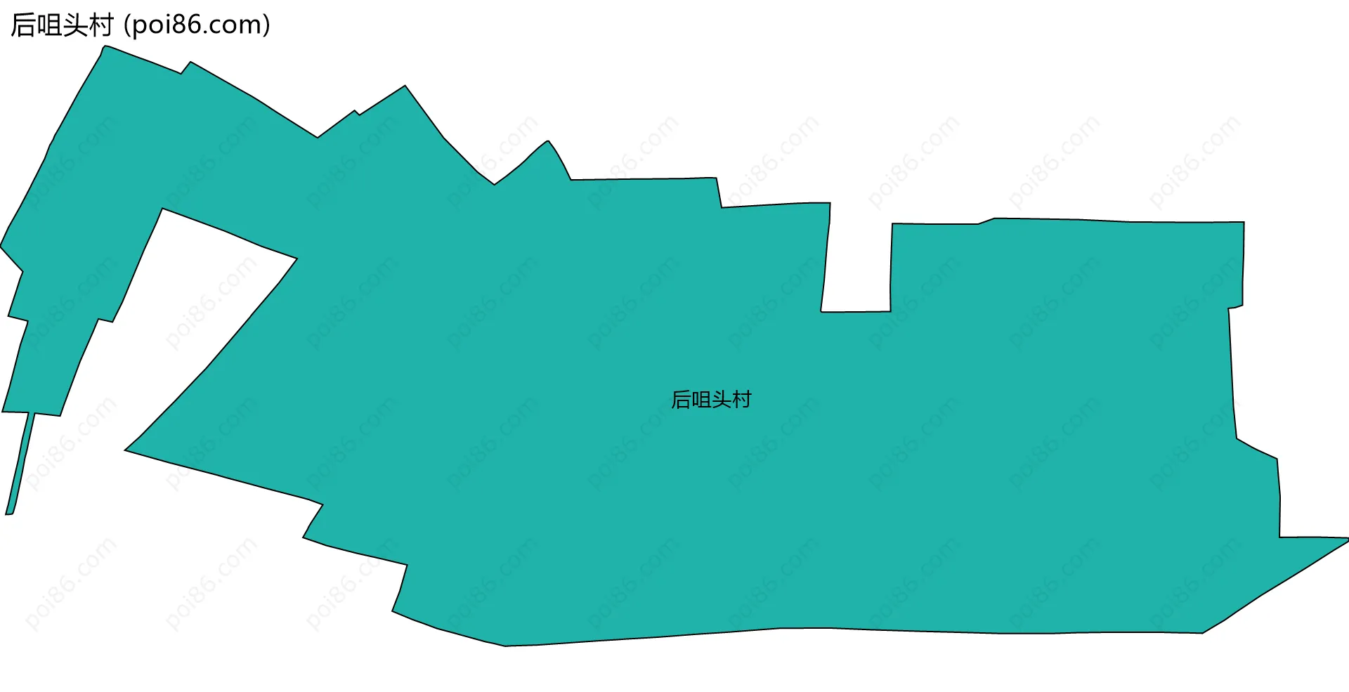 后咀头村边界地图