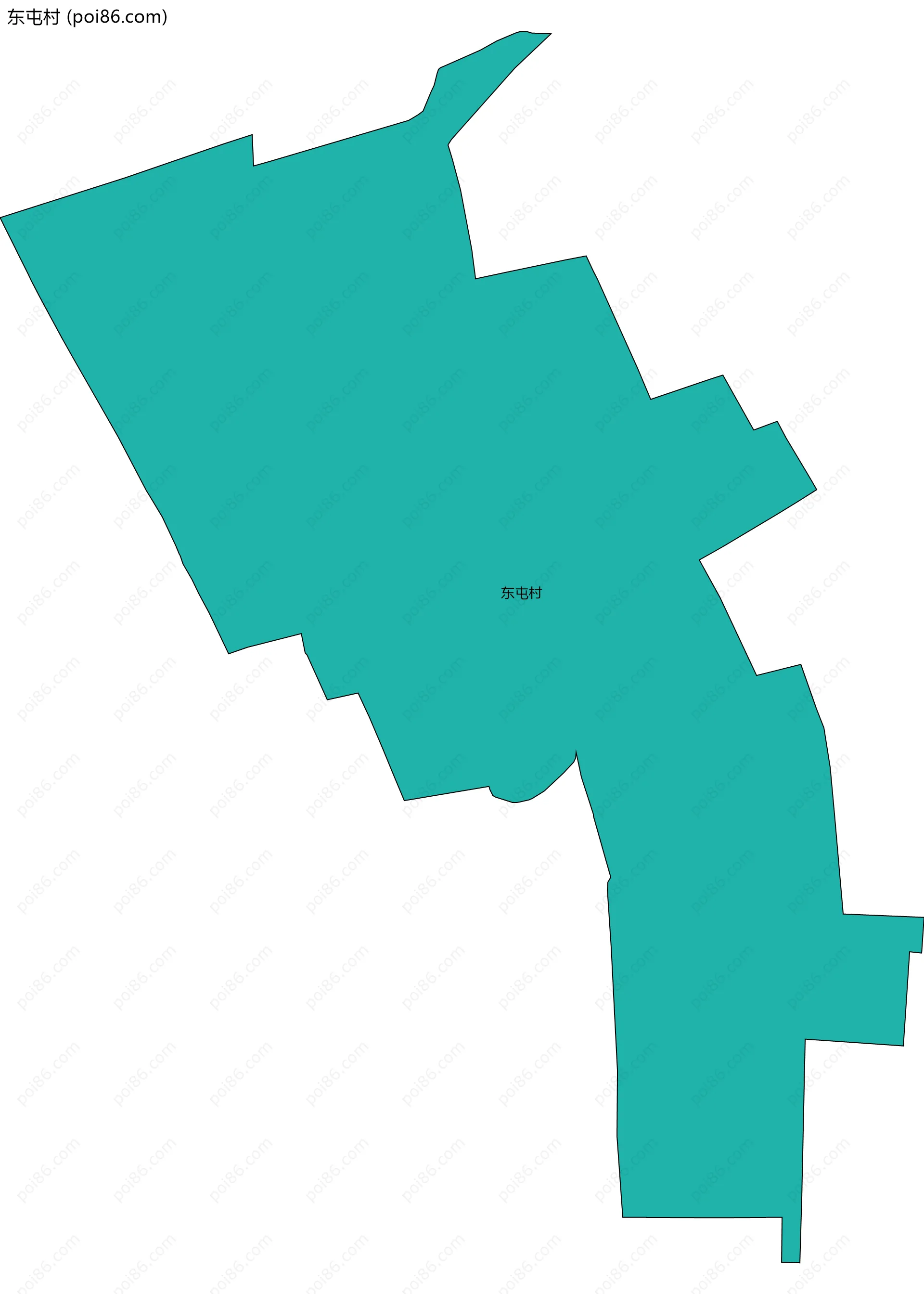 东屯村边界地图