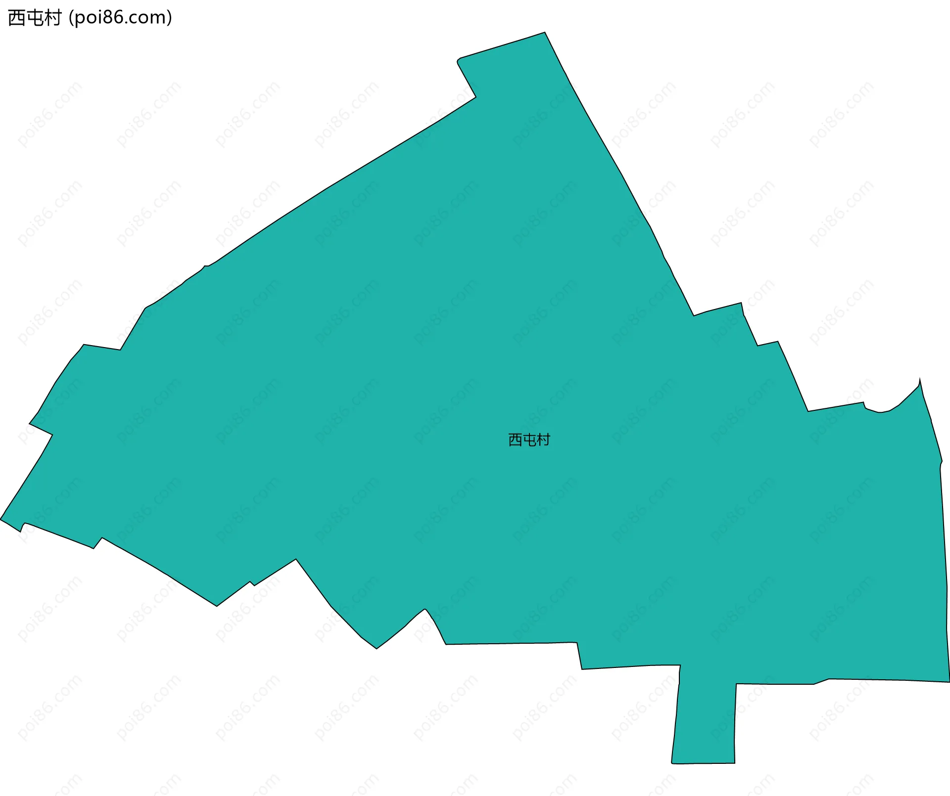 西屯村边界地图