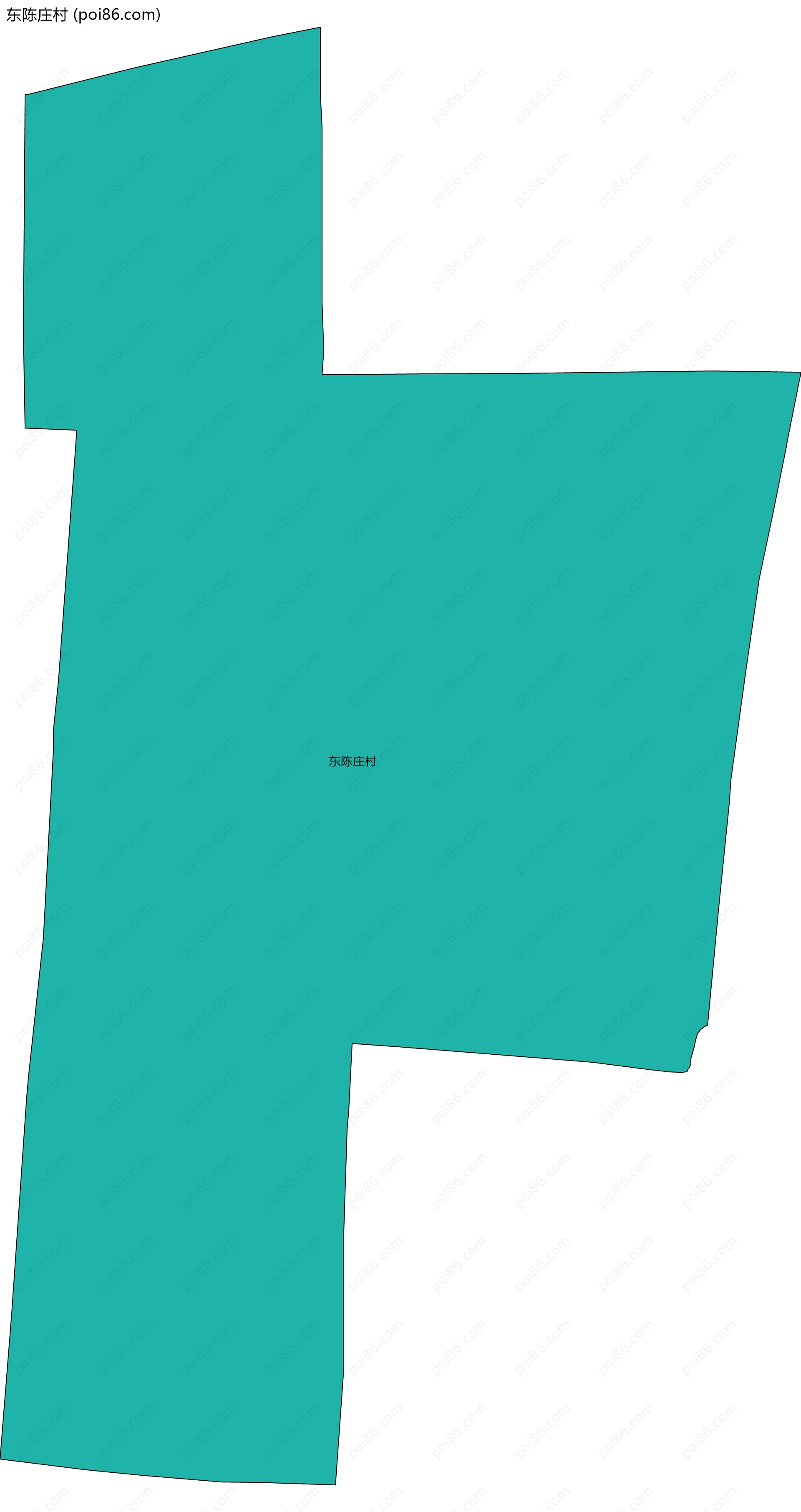 东陈庄村边界地图