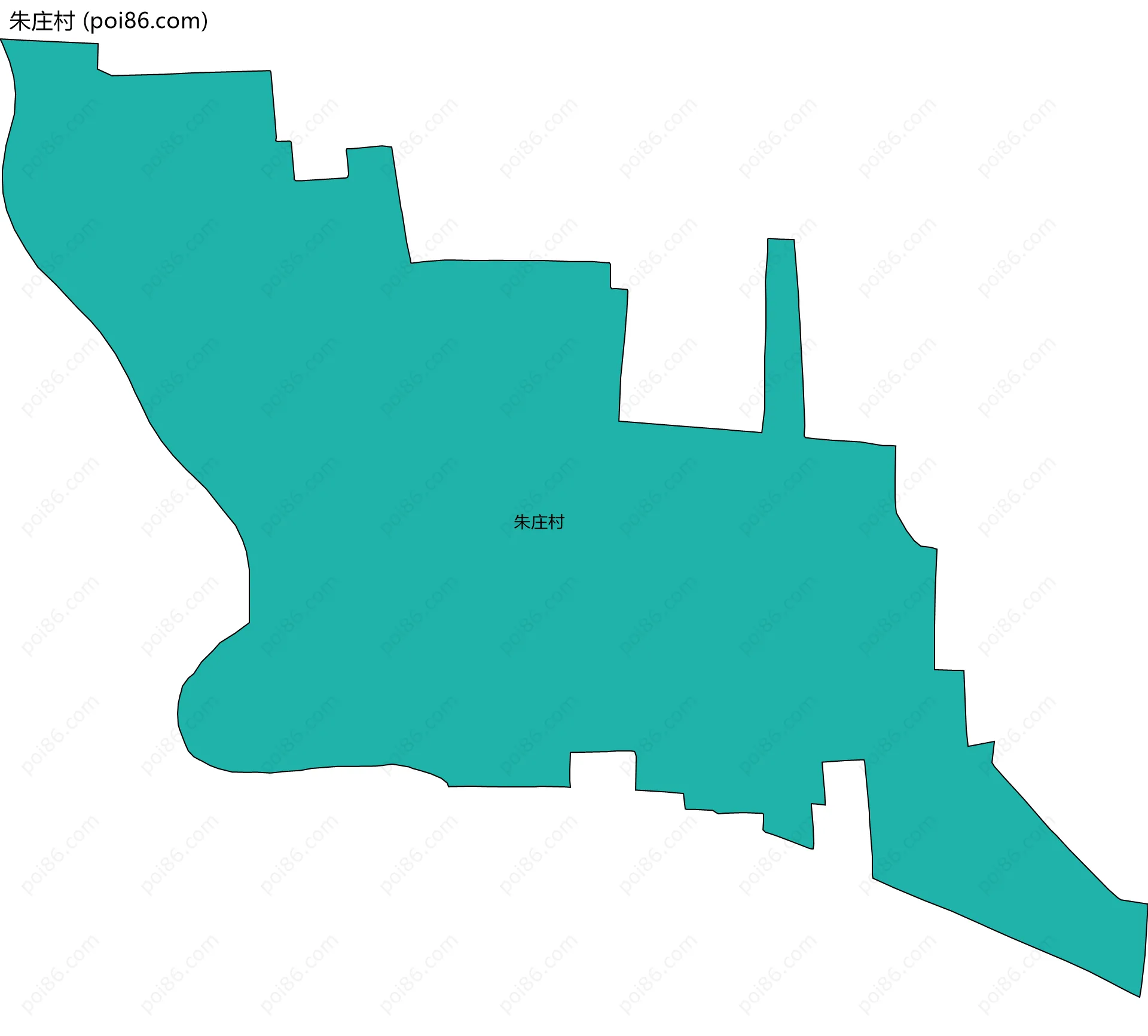 朱庄村边界地图