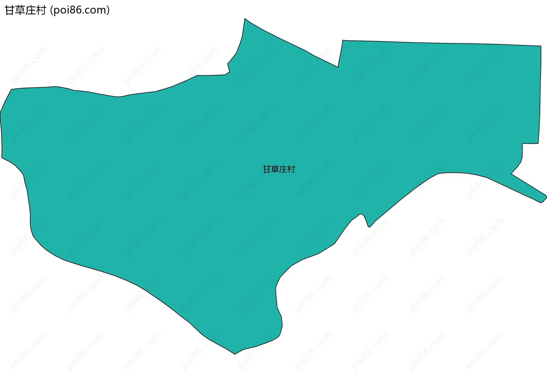 甘草庄村边界地图
