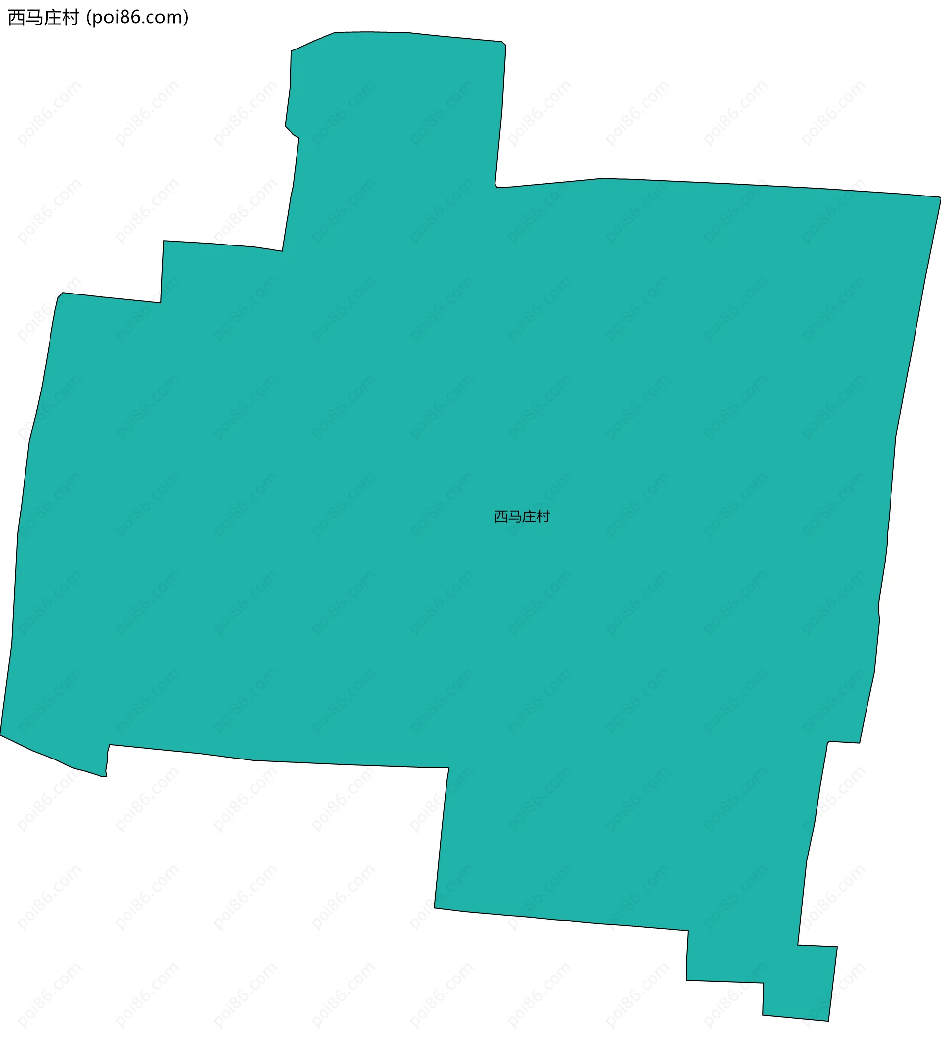 西马庄村边界地图