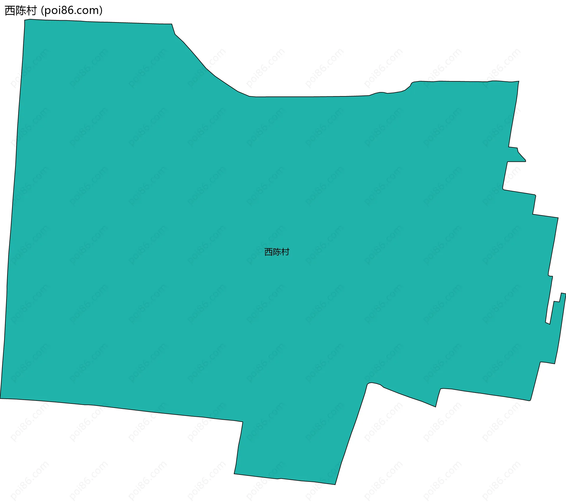 西陈村边界地图