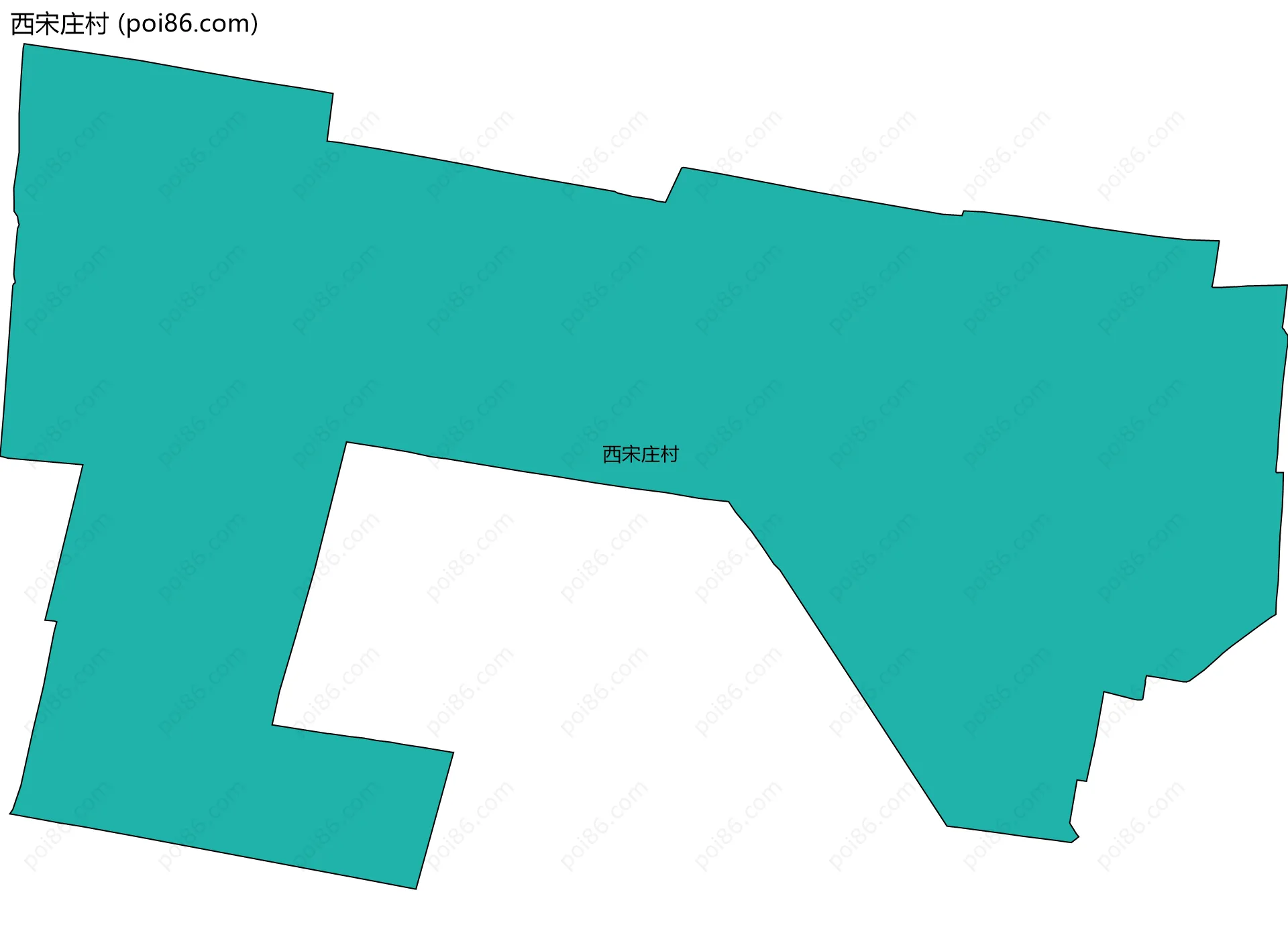 西宋庄村边界地图