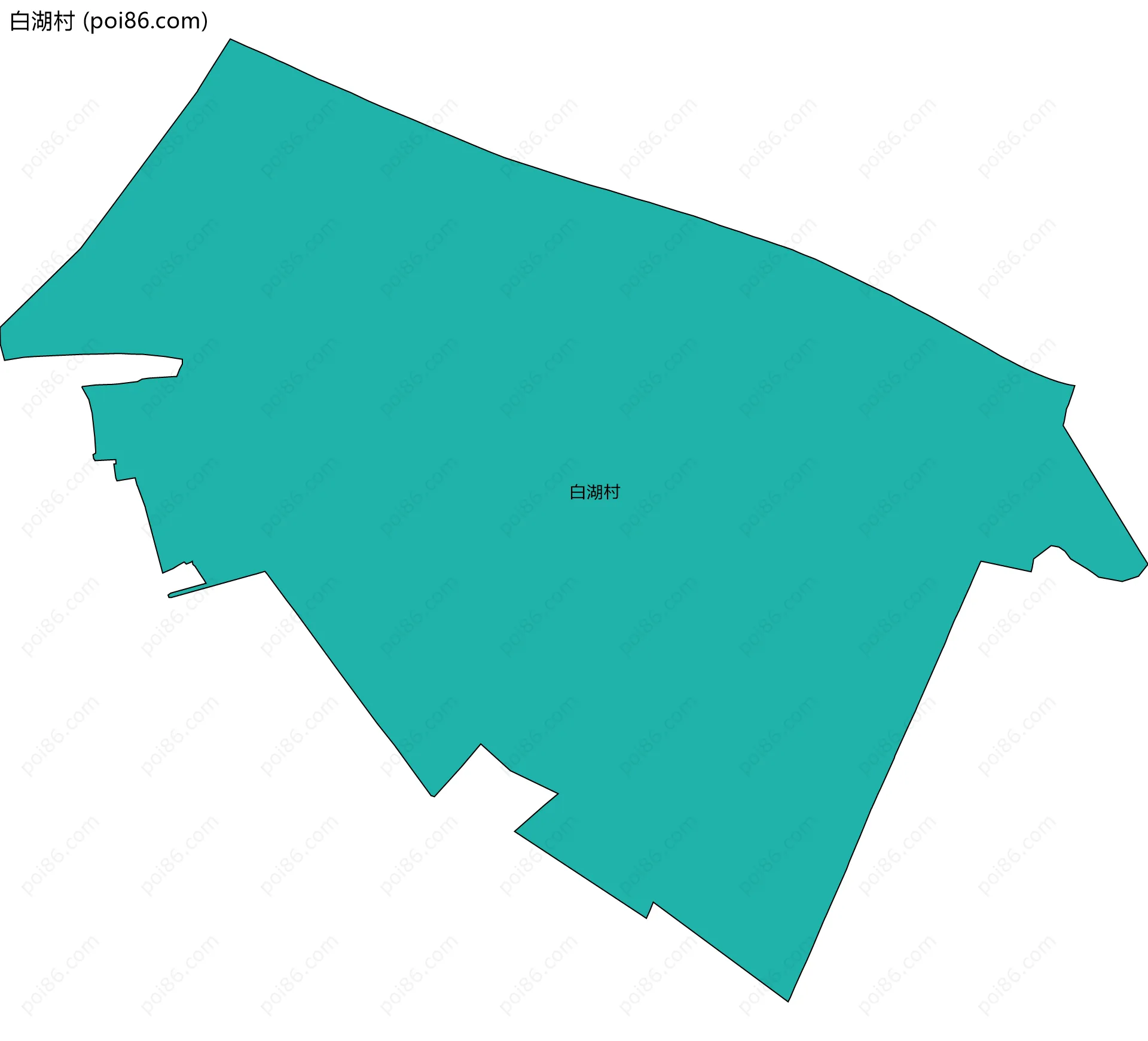 白湖村边界地图