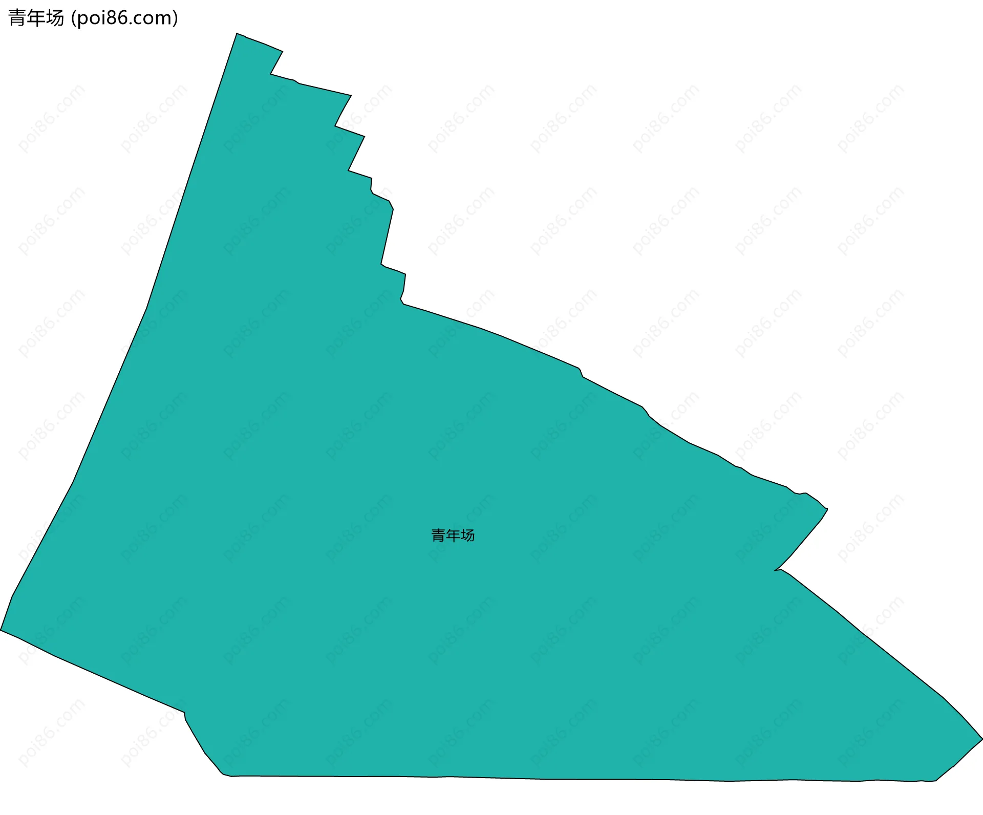 青年场边界地图