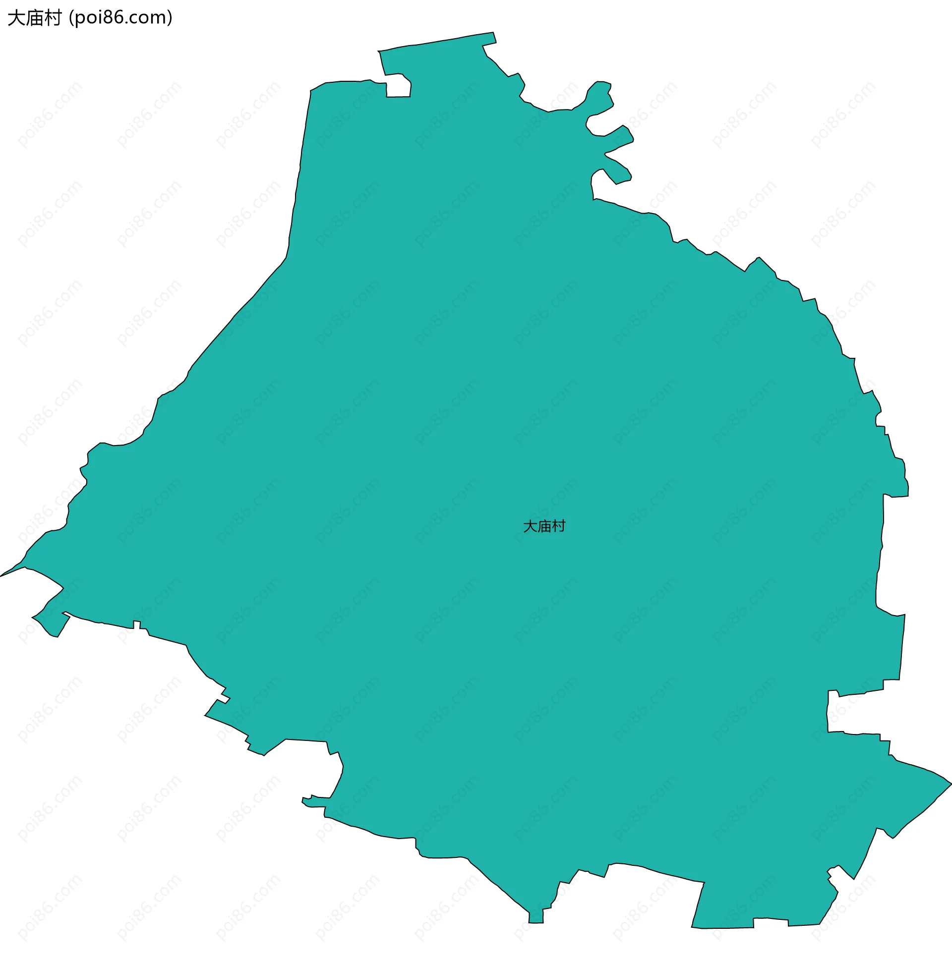 大庙村边界地图