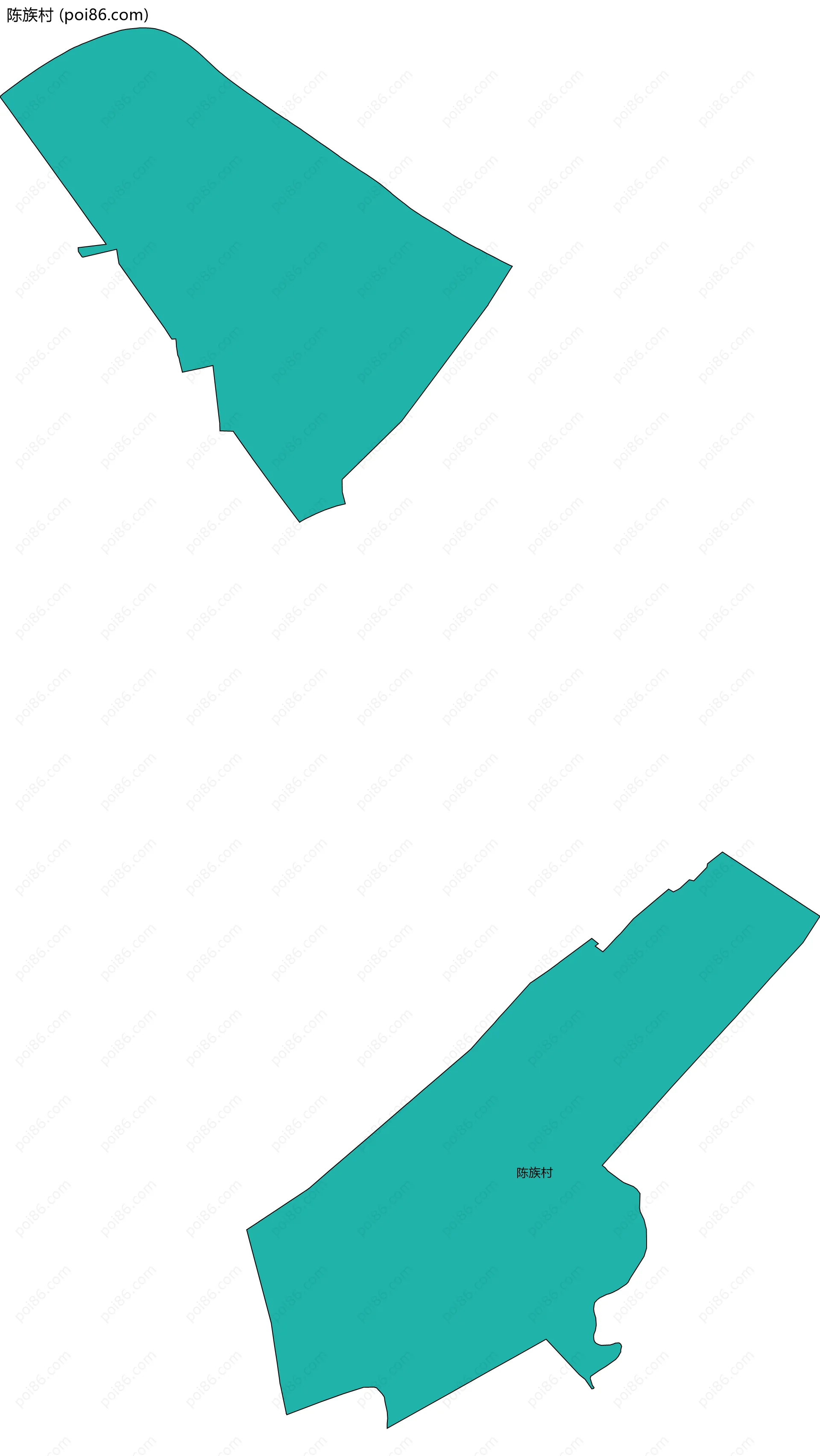 陈族村边界地图