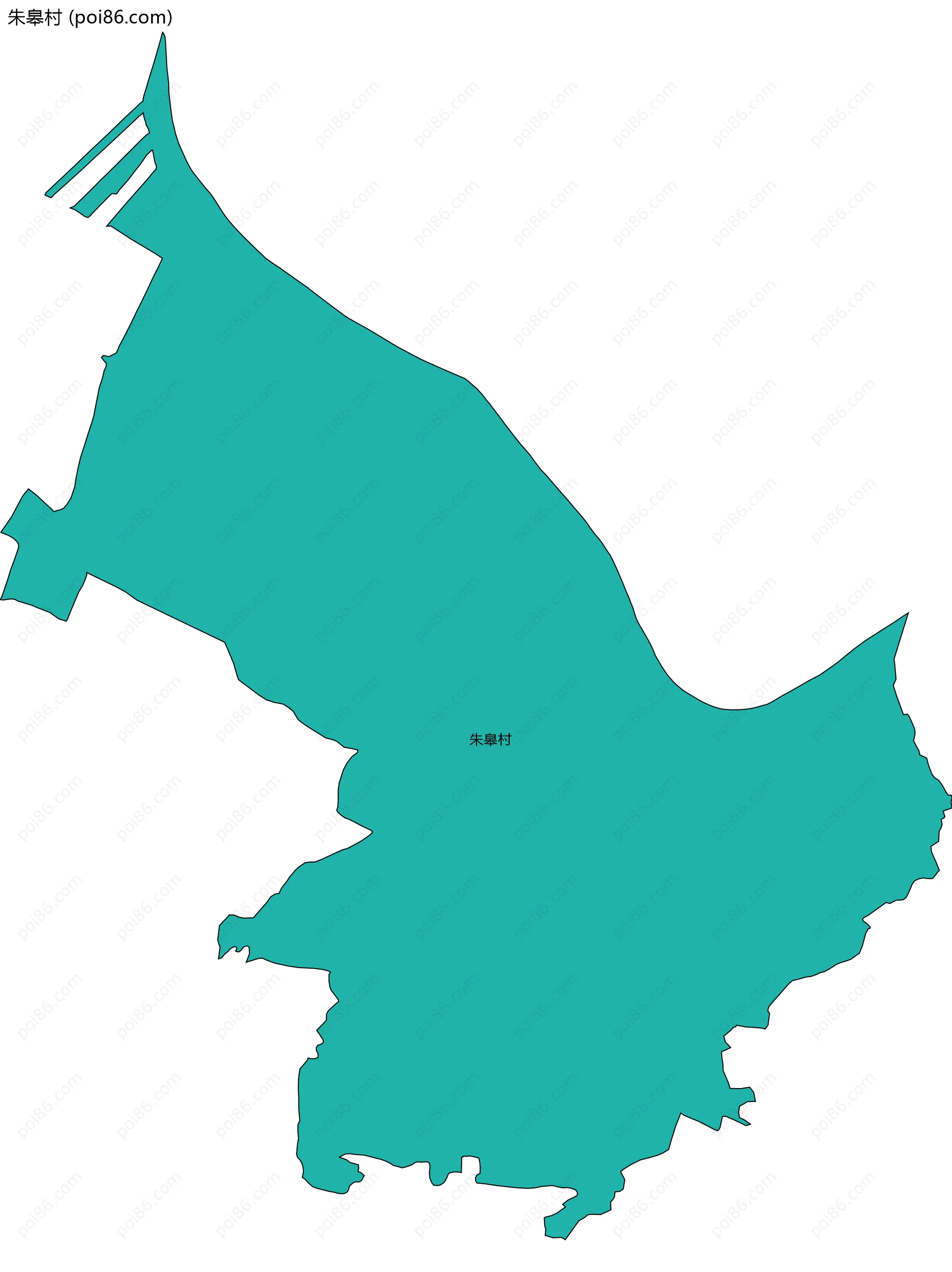 朱皋村边界地图