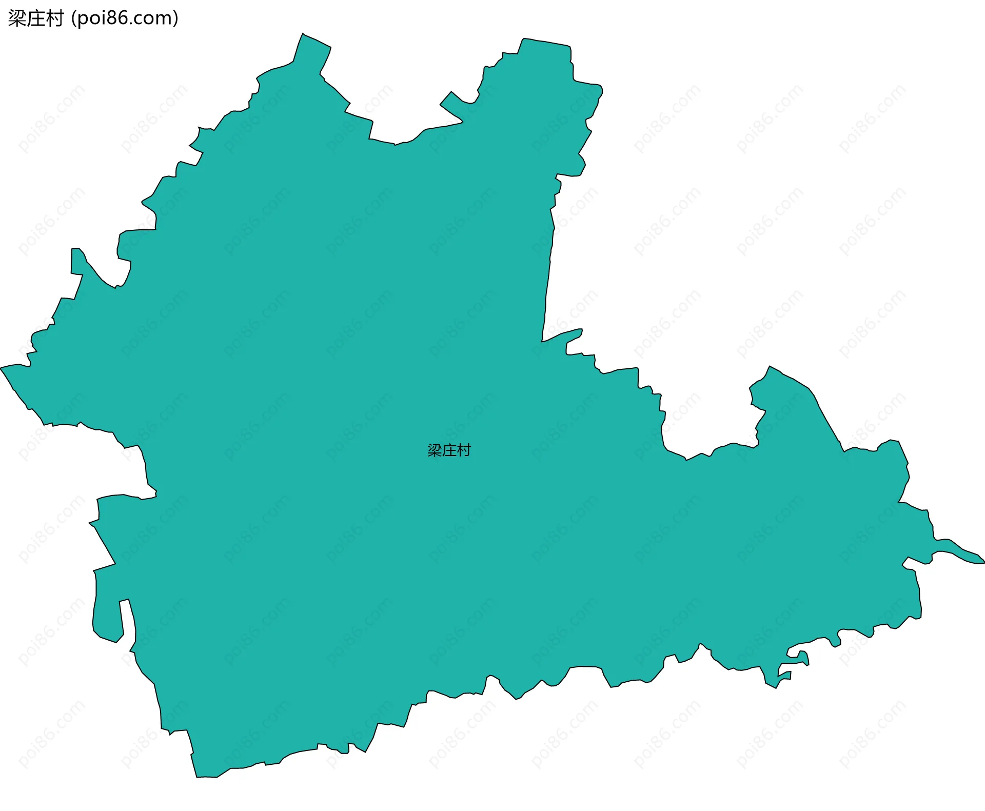梁庄村边界地图