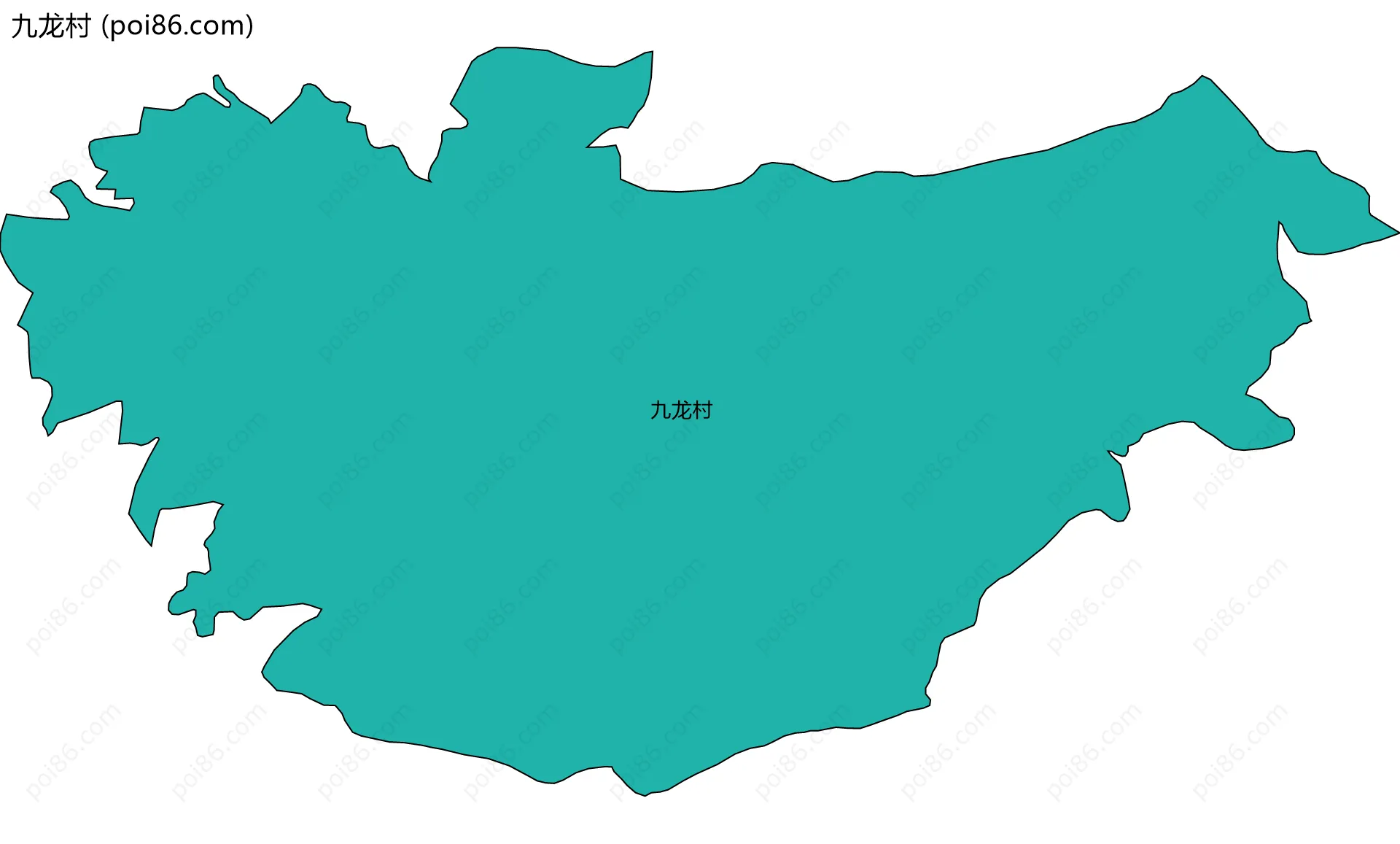九龙村边界地图