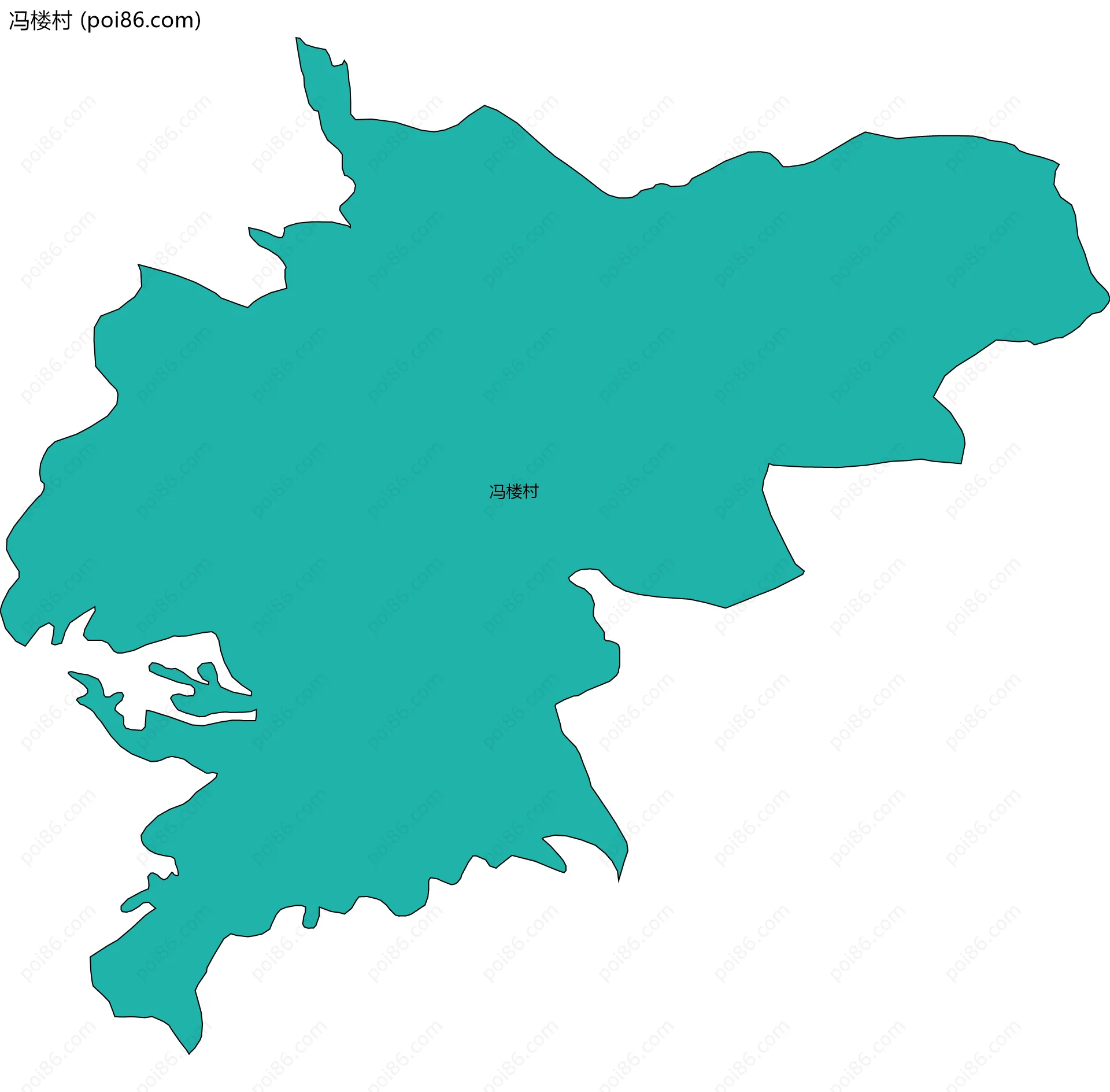 冯楼村边界地图