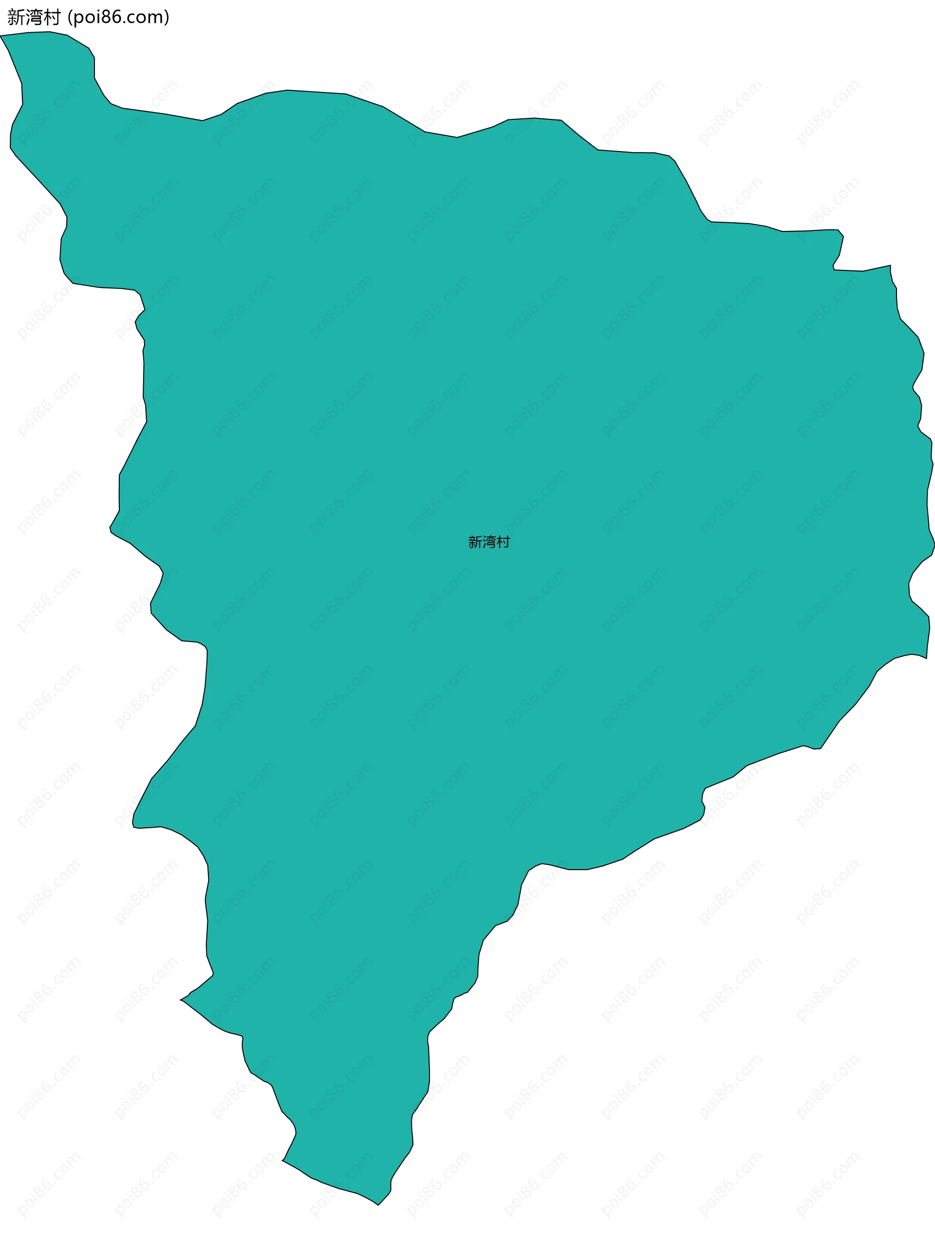 新湾村边界地图