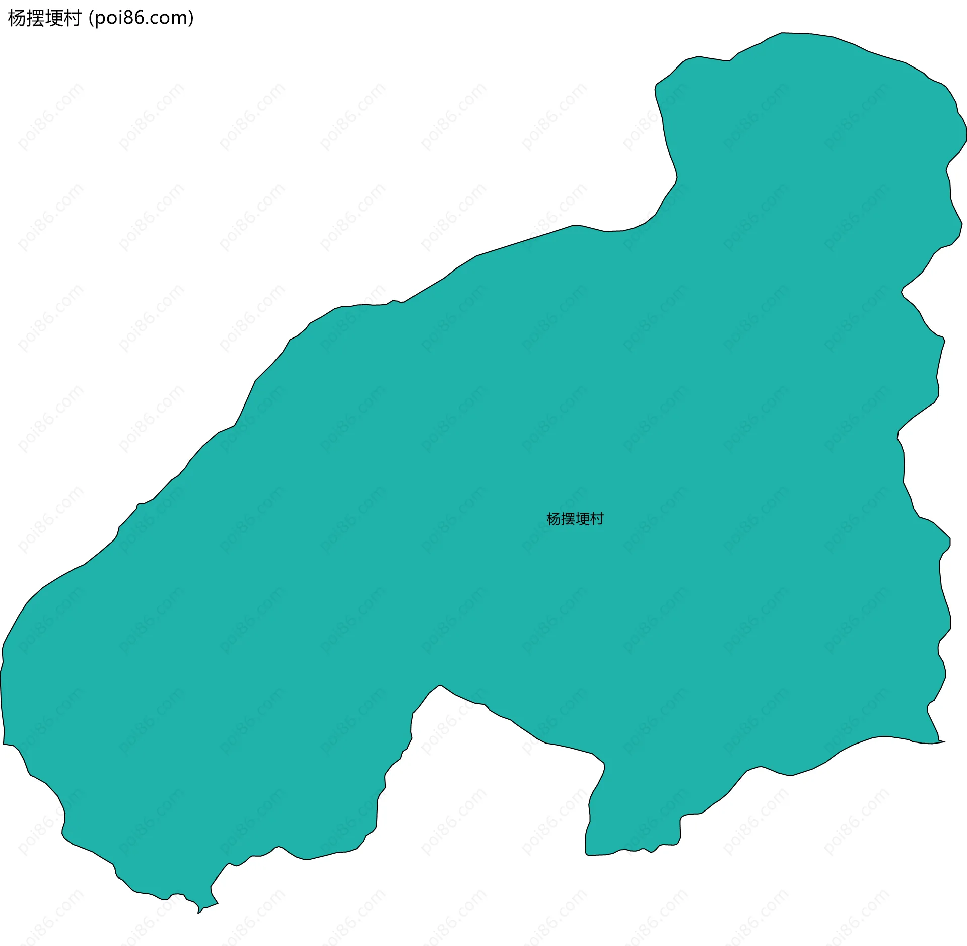 杨摆埂村边界地图