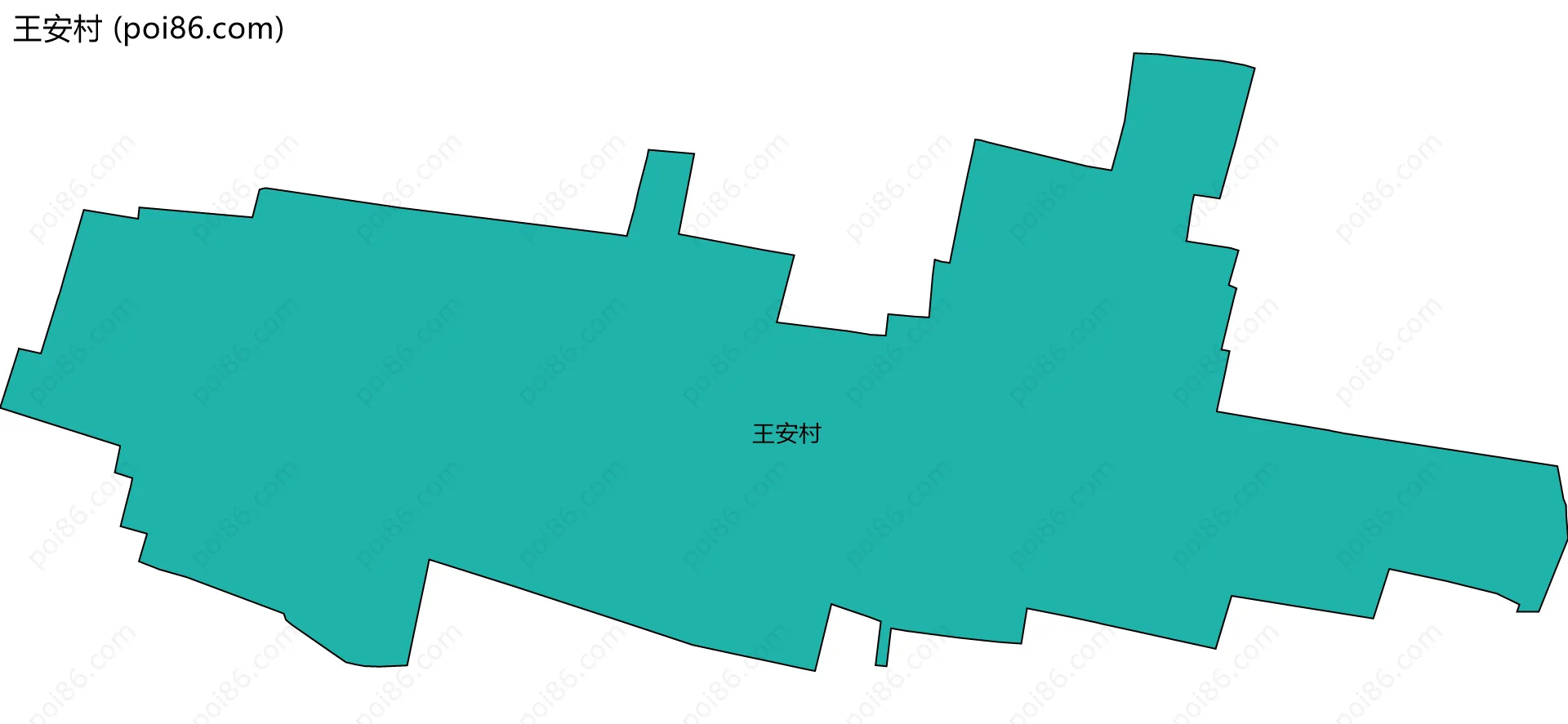 王安村边界地图