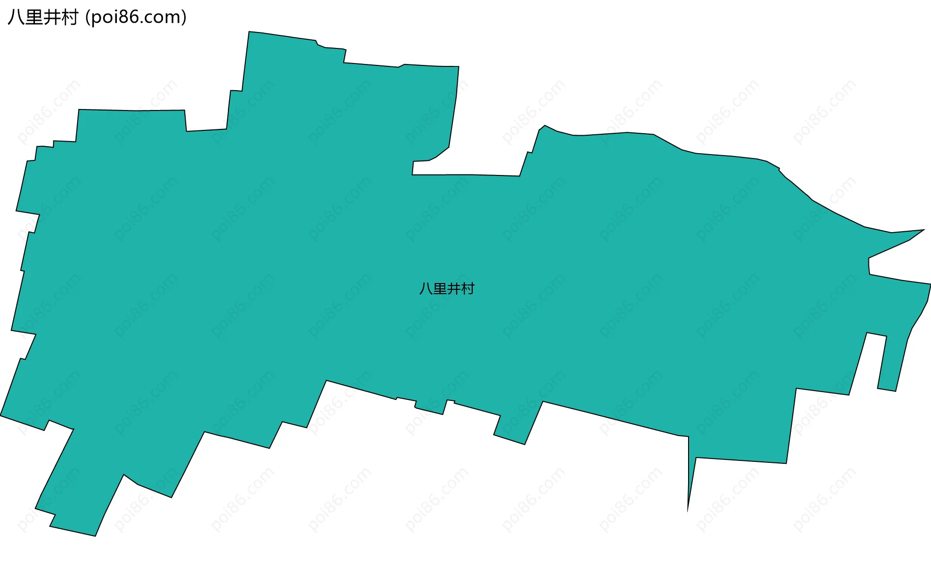 八里井村边界地图