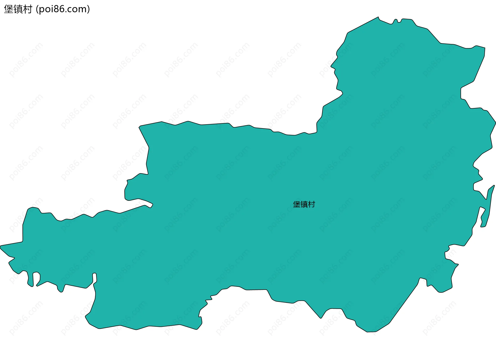 堡镇村边界地图