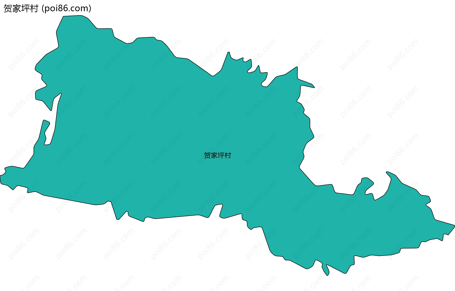 贺家坪村边界地图