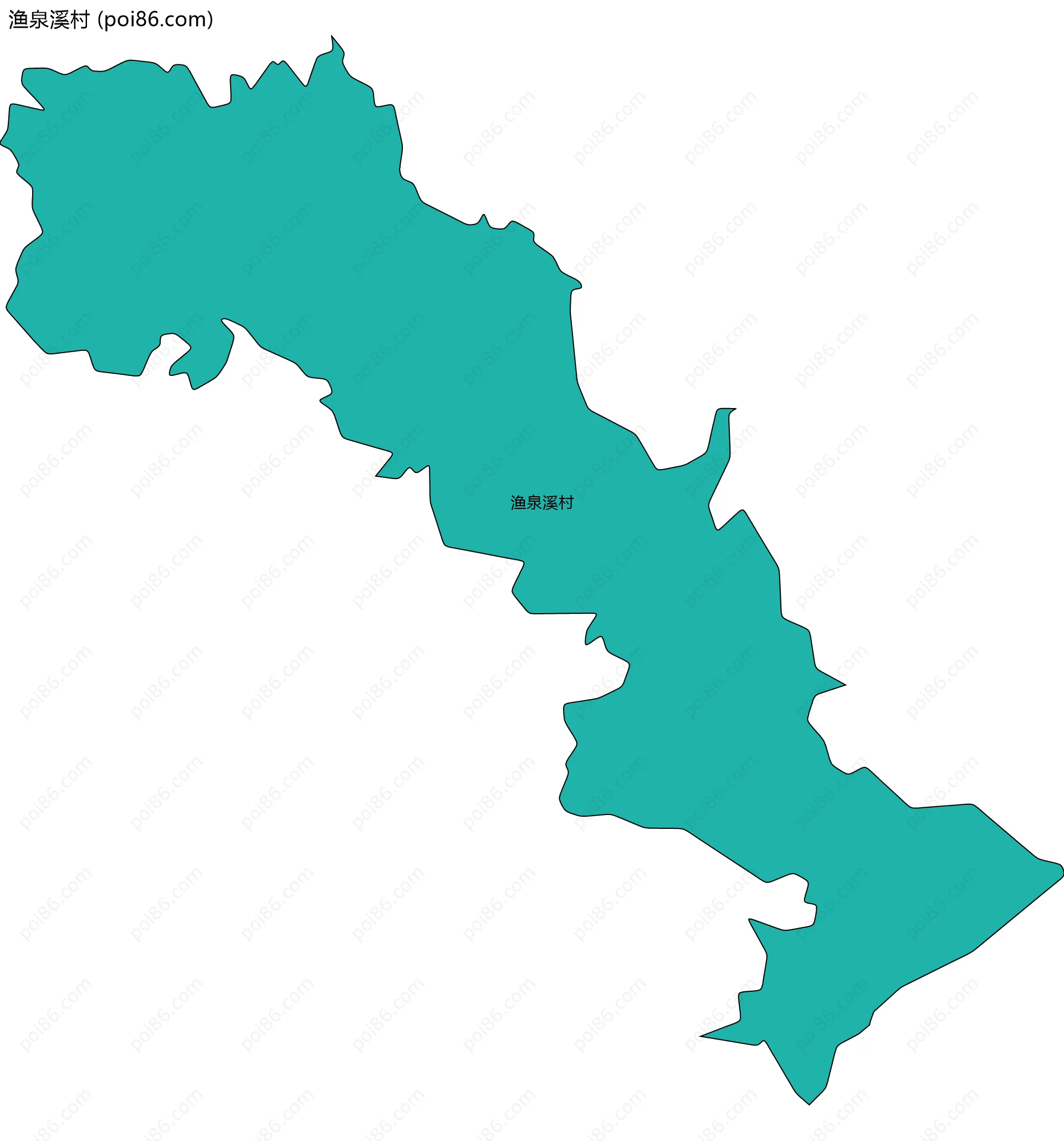 渔泉溪村边界地图