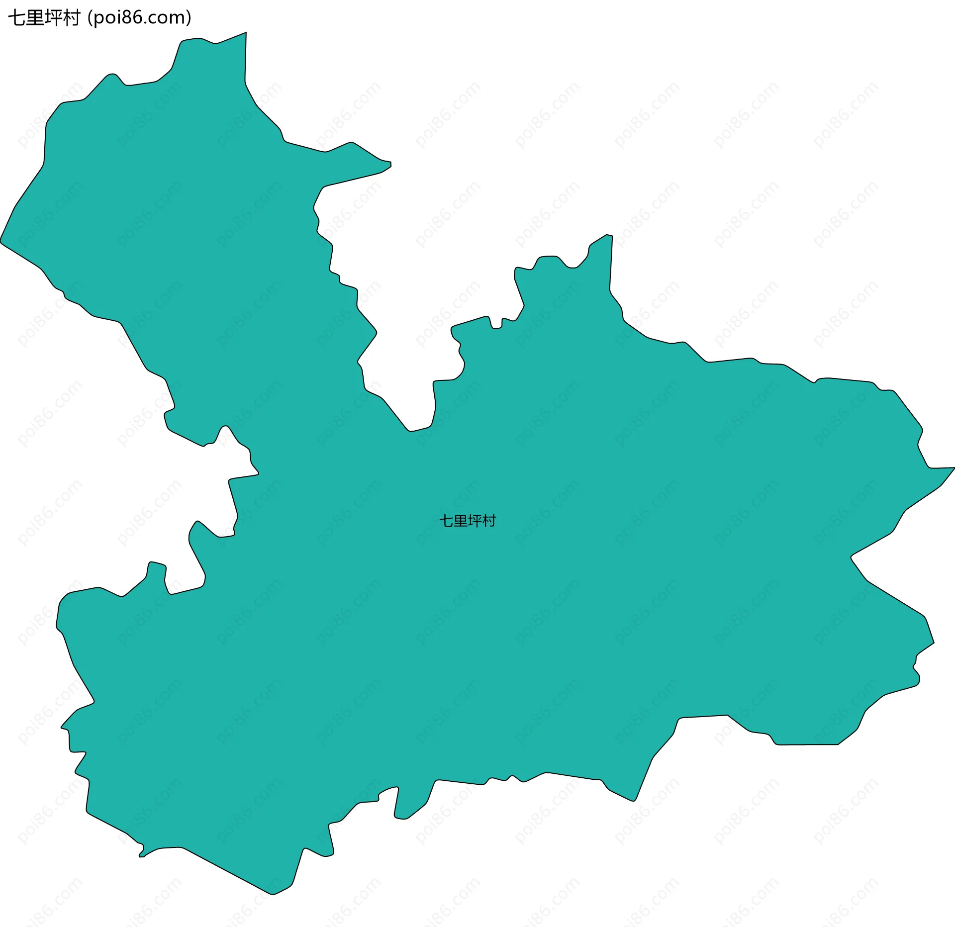 七里坪村边界地图