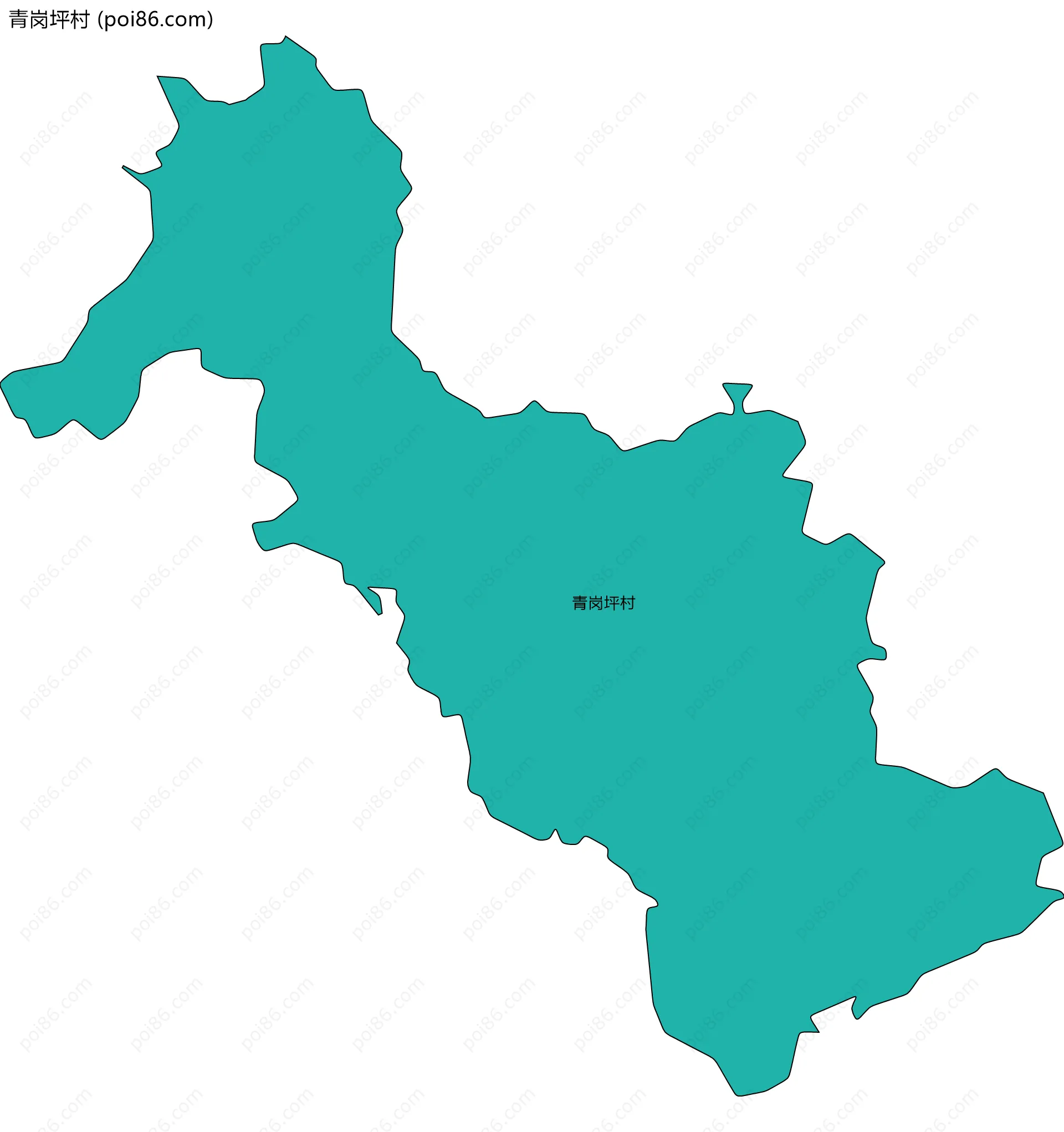 青岗坪村边界地图