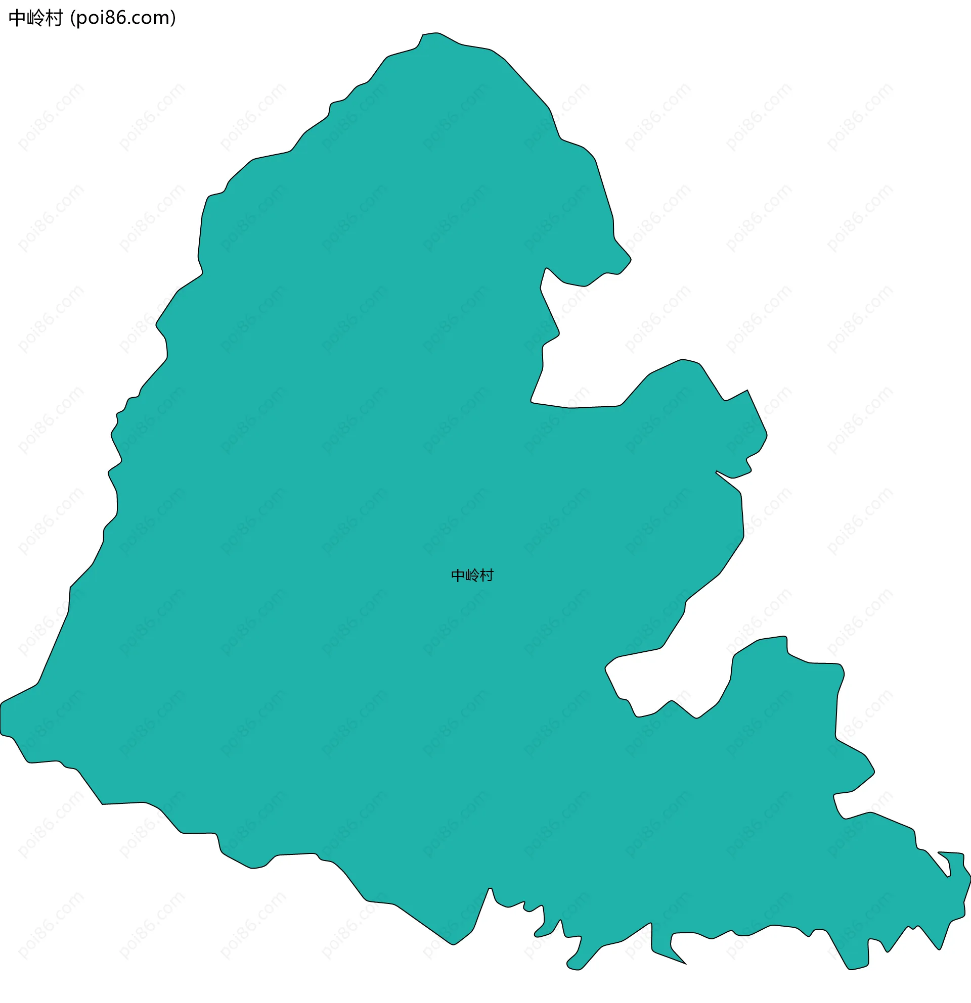 中岭村边界地图