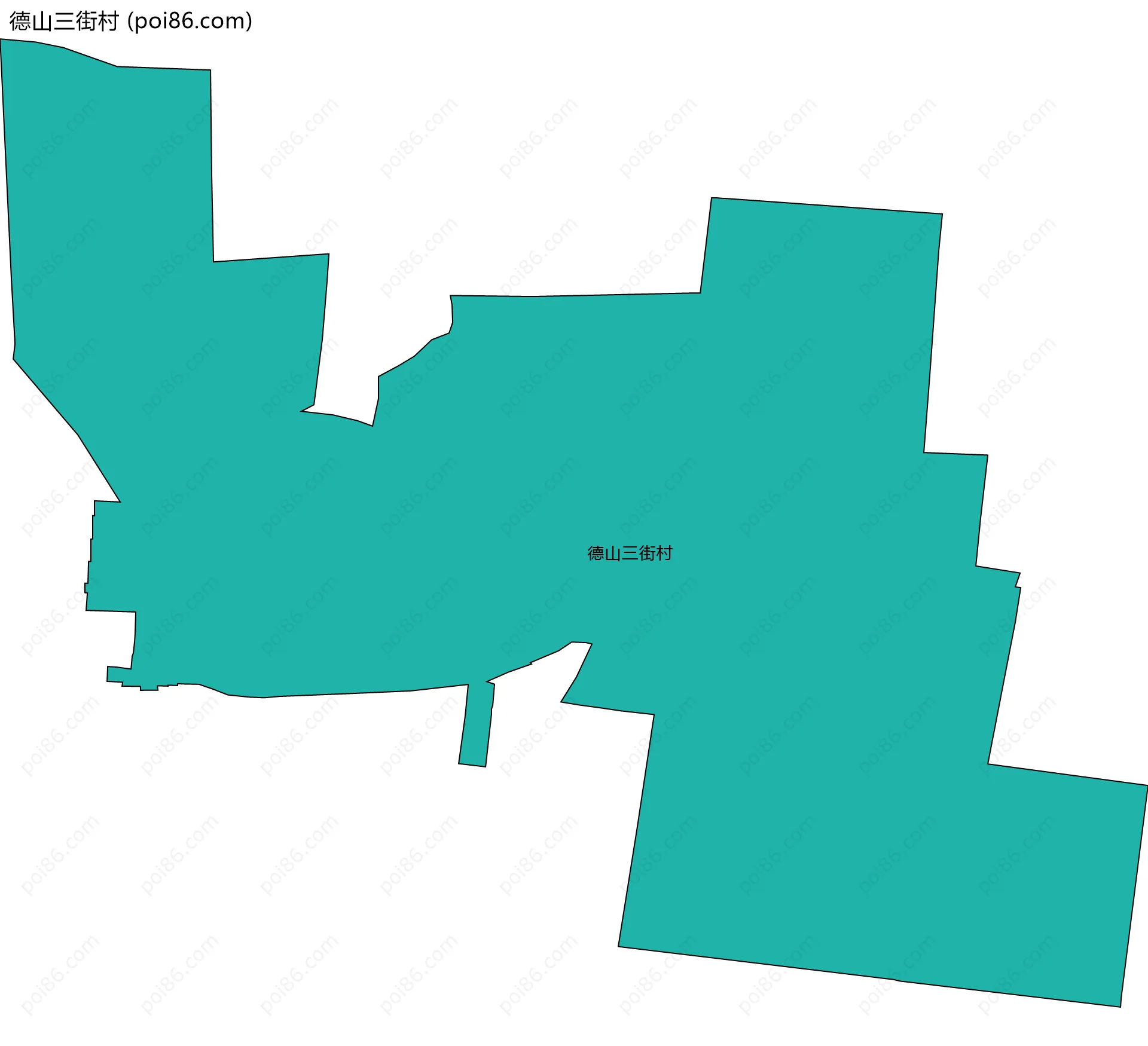德山三街村边界地图