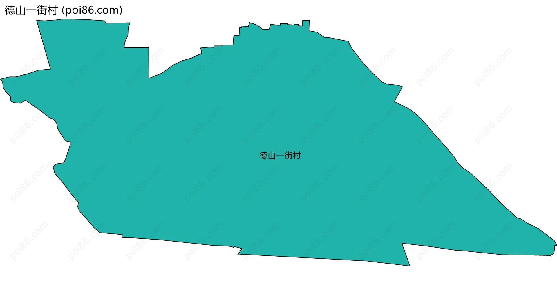 德山一街村边界地图