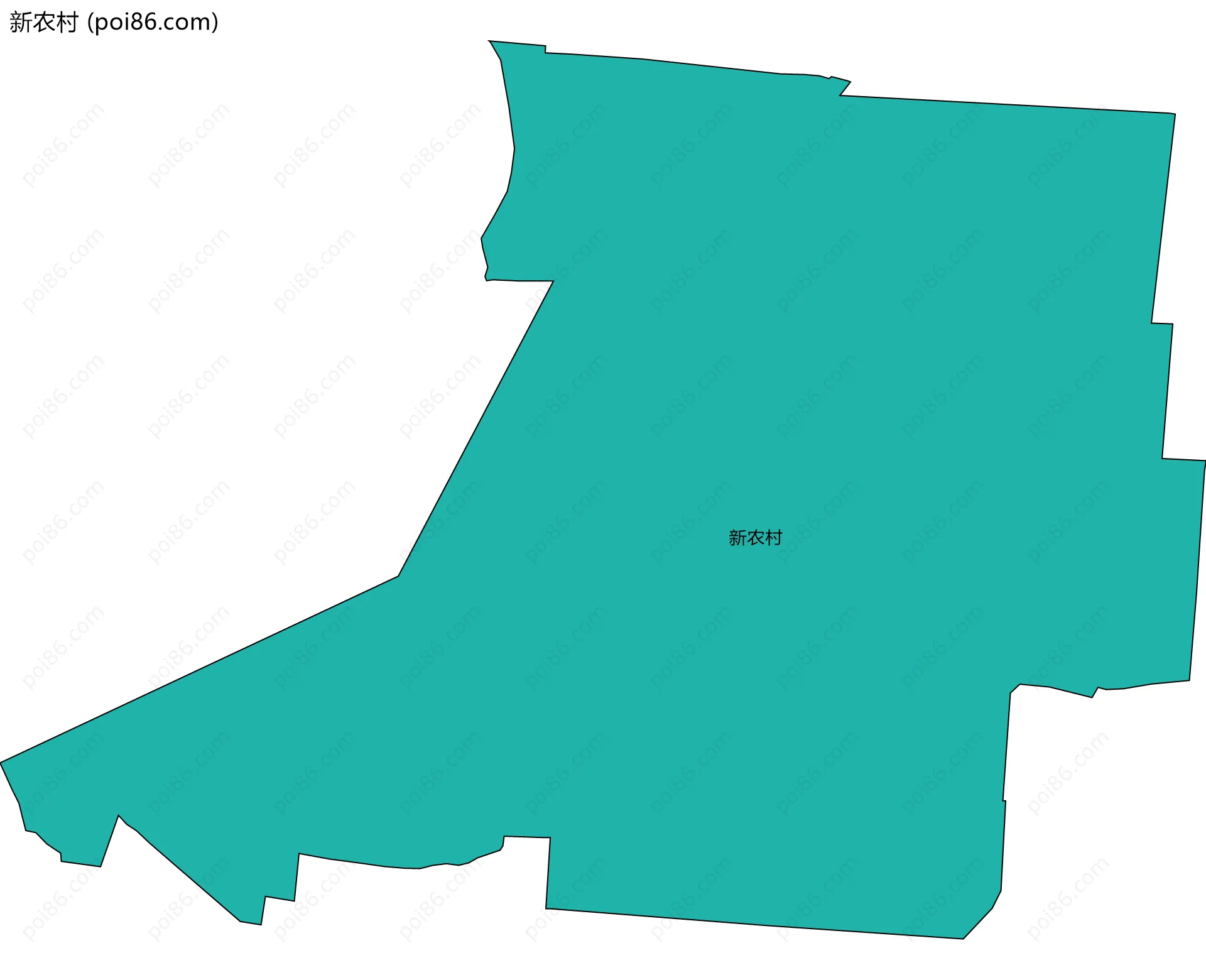 新农村边界地图