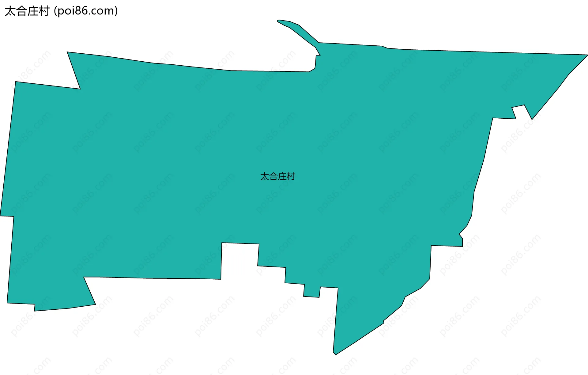 太合庄村边界地图