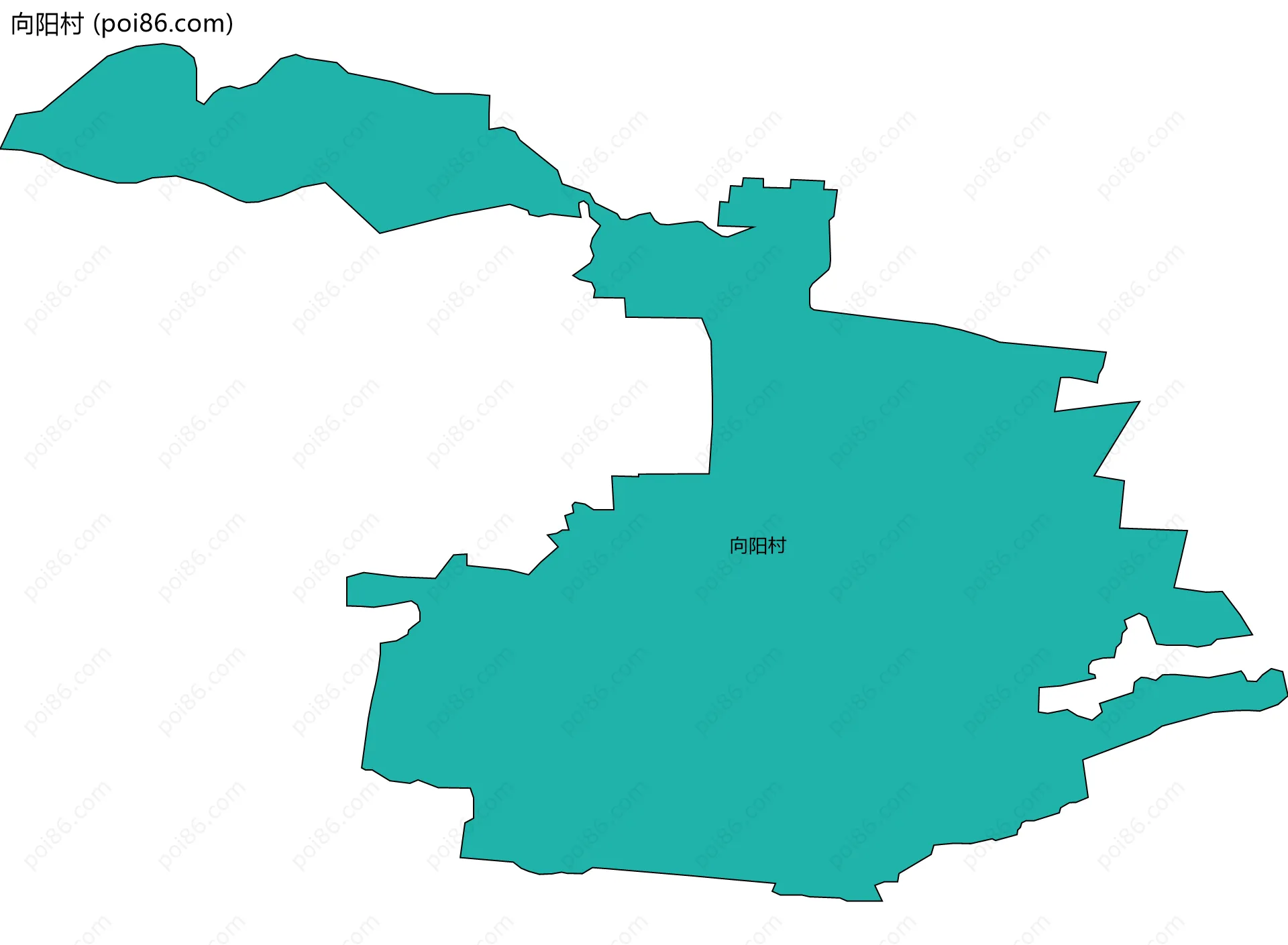 向阳村边界地图
