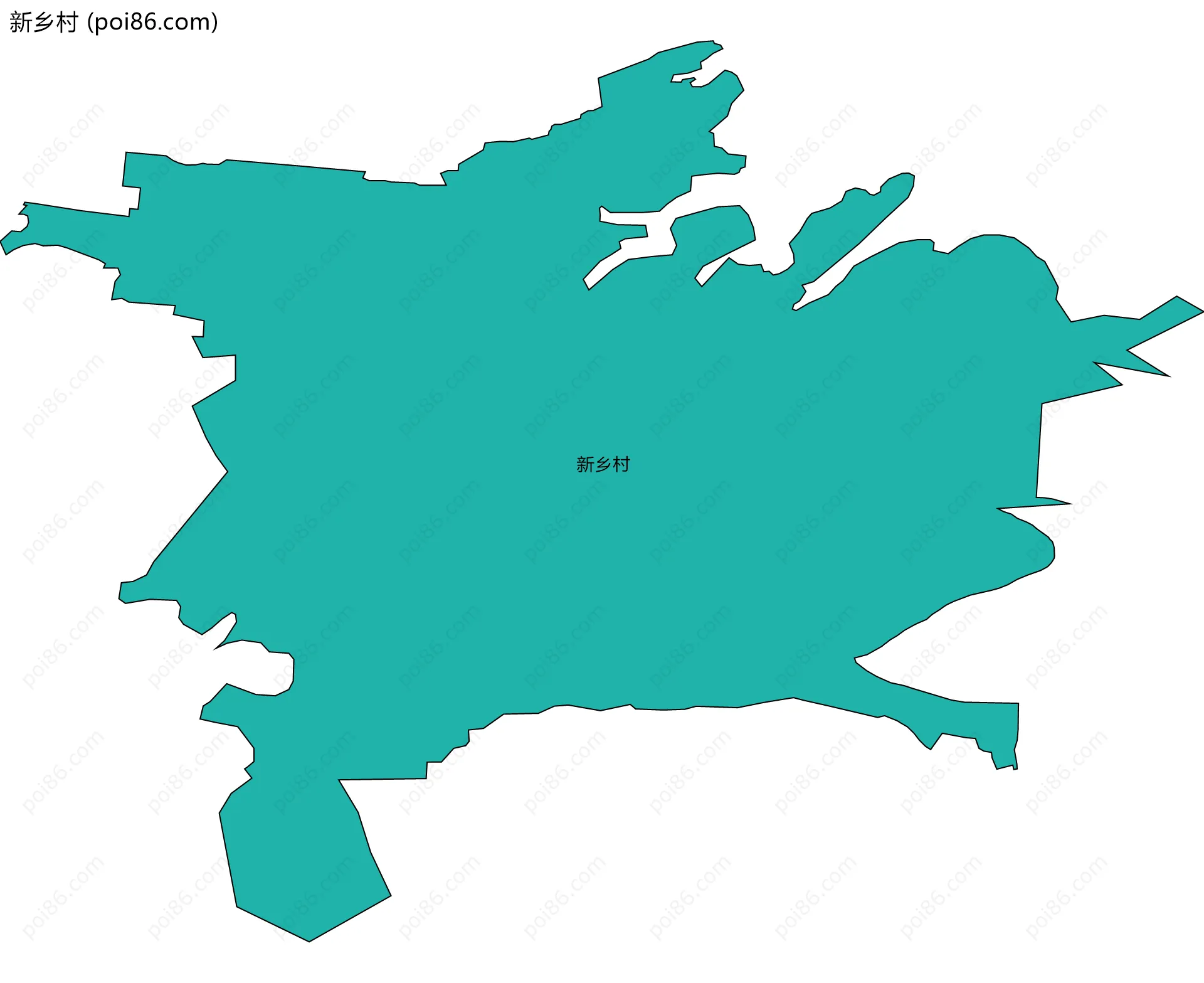 新乡村边界地图