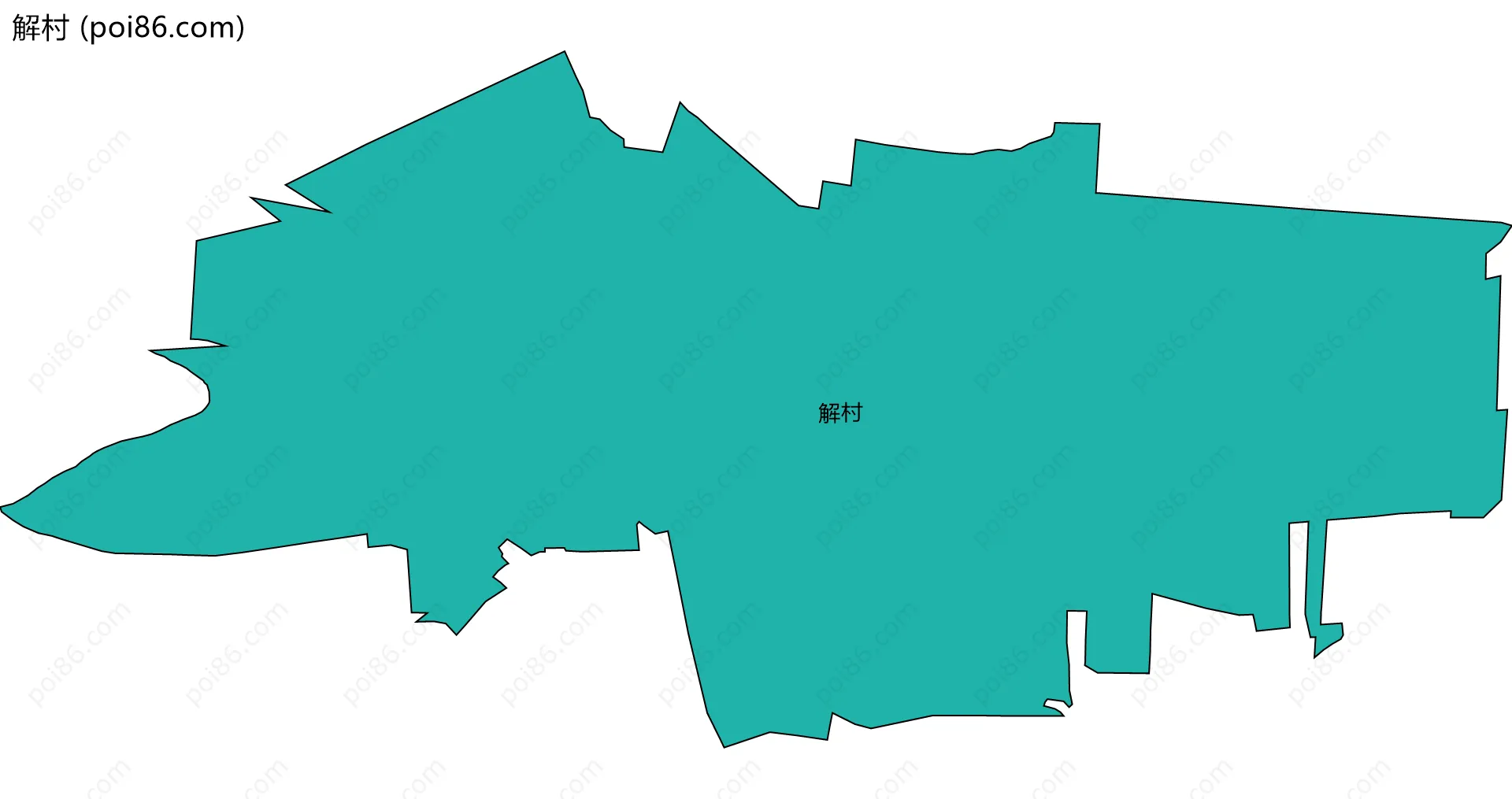 解村边界地图