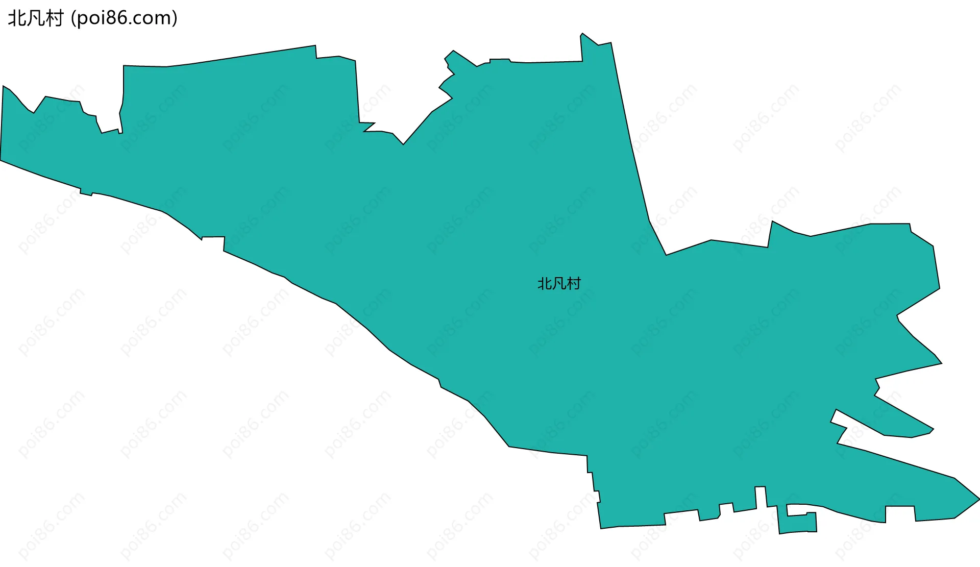 北凡村边界地图