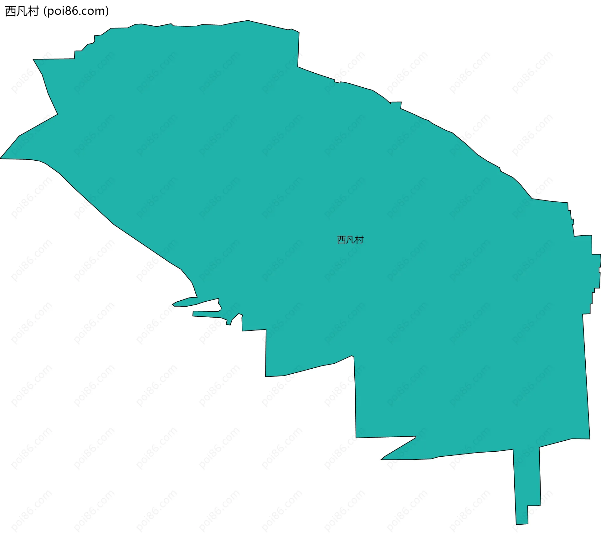 西凡村边界地图